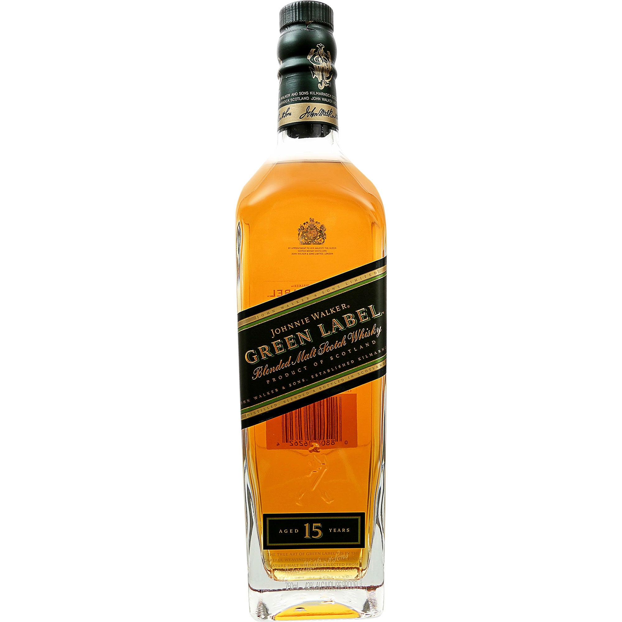 Johnnie Walker 15 Year Green Label Blended Malt Scotch Whisky
