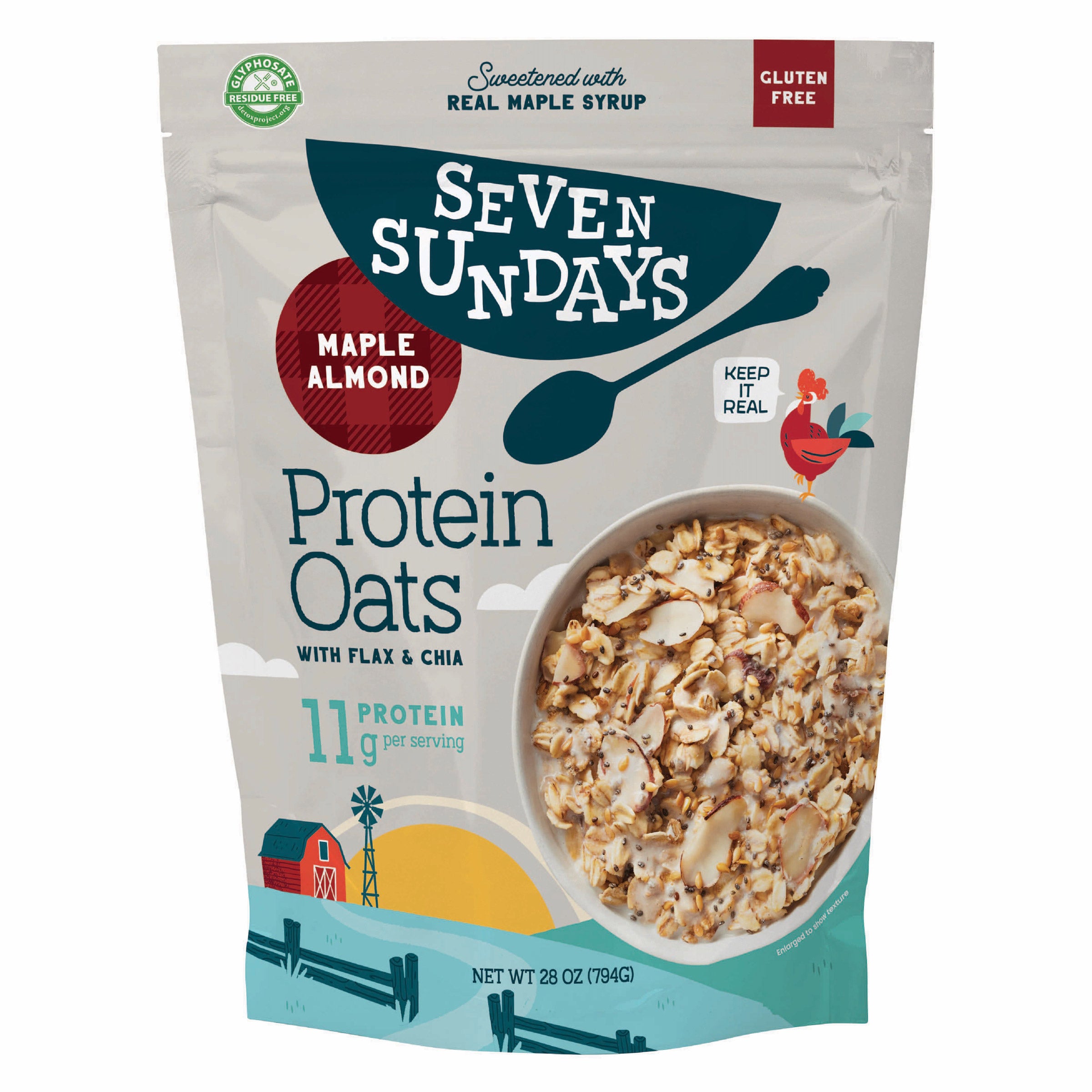 Seven Sundays Maple Almond Protein Oats 28 oz - $9.49 at Costco