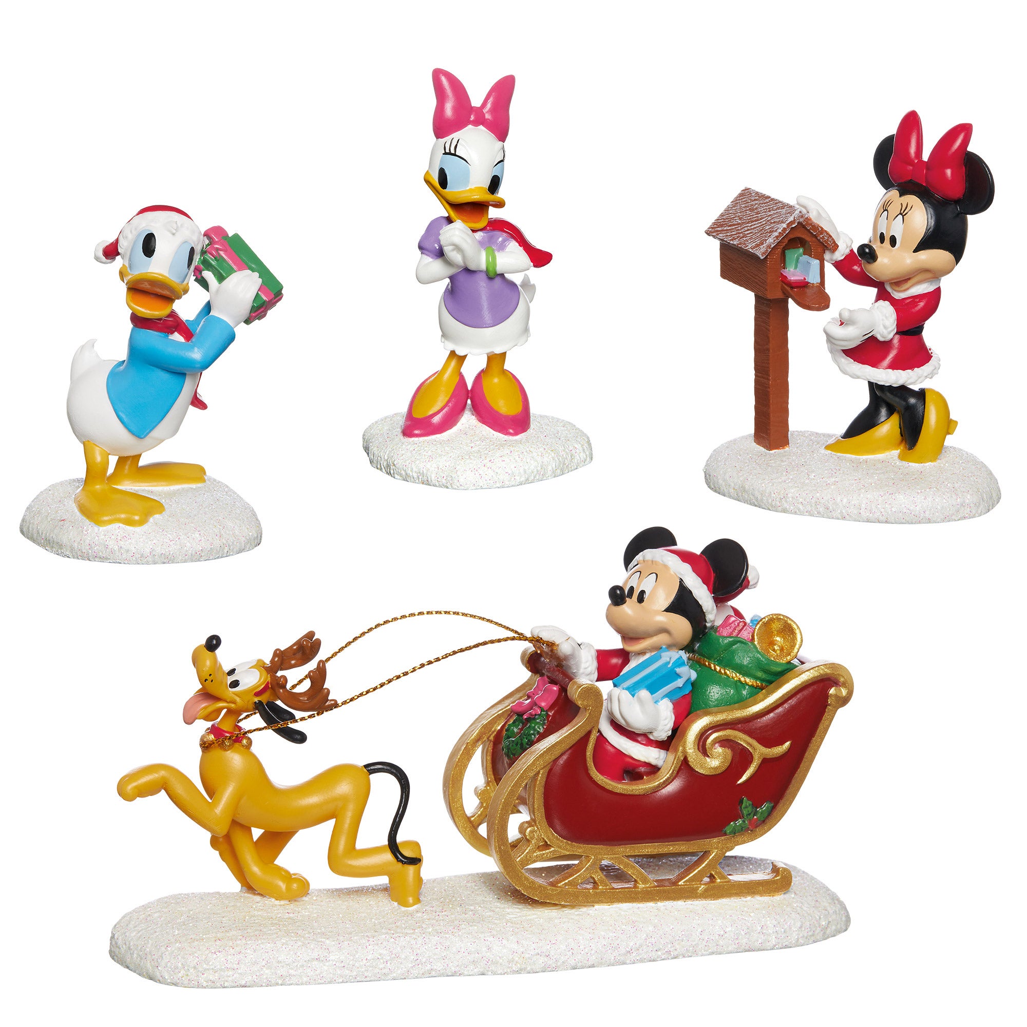 Disney Holiday Village with Ice Skating Rink 13-Piece Set
