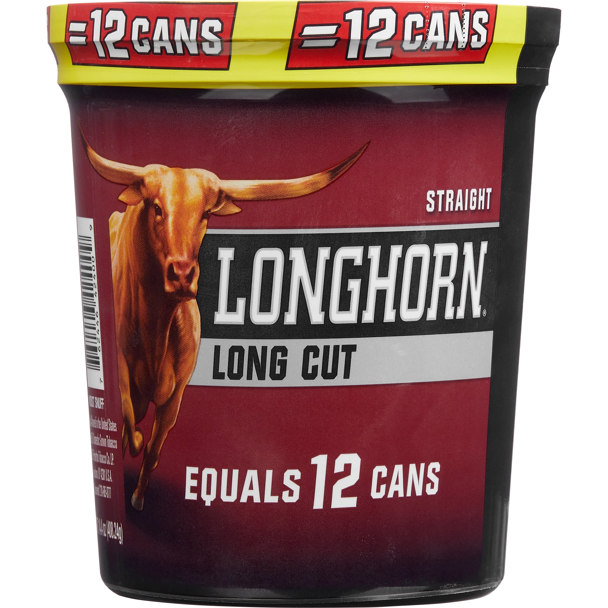 Longhorn Long Cut Straight 14.4 oz Tub Moist Snuff (656183)