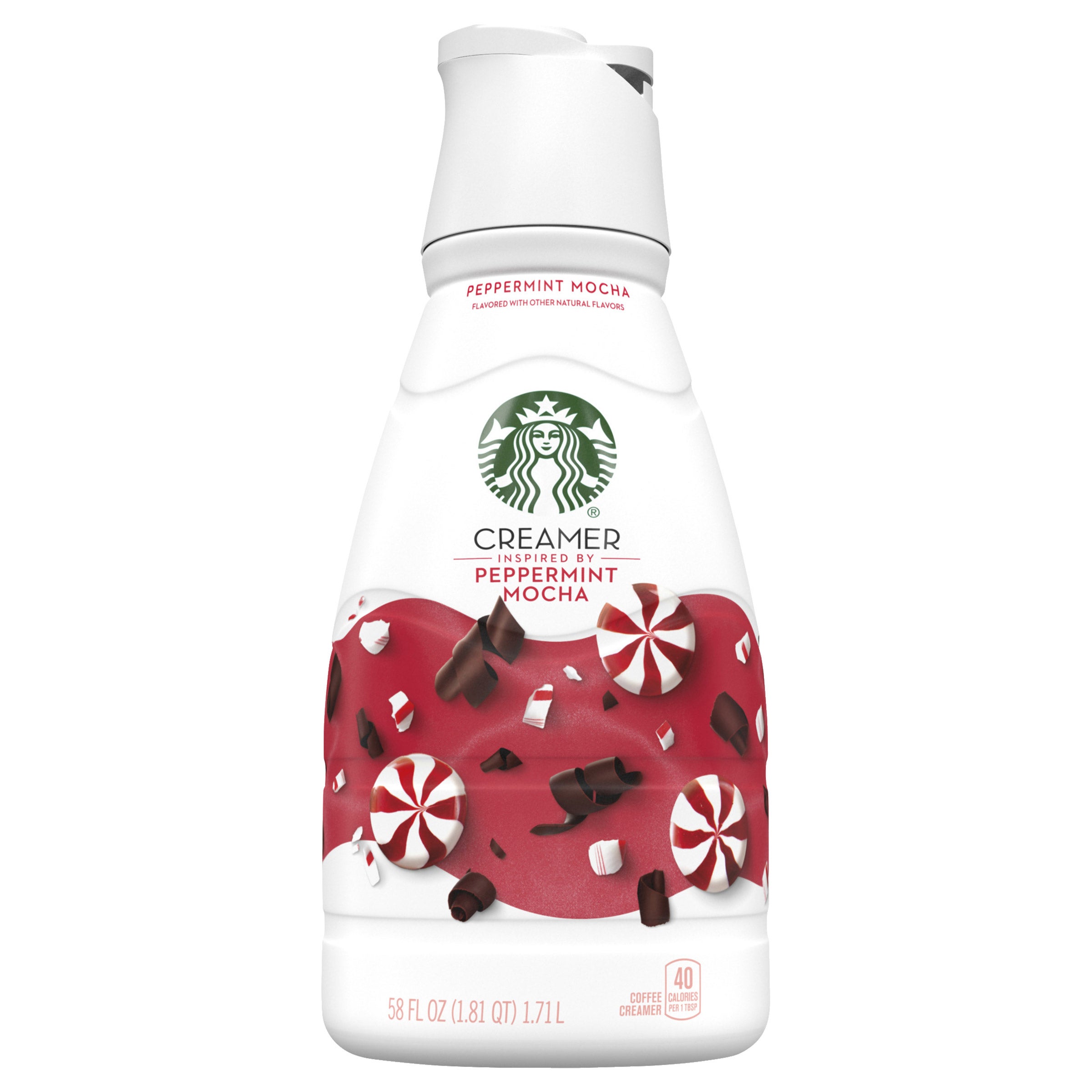 Starbucks Peppermint Mocha Flavored Coffee Creamer, 58 oz