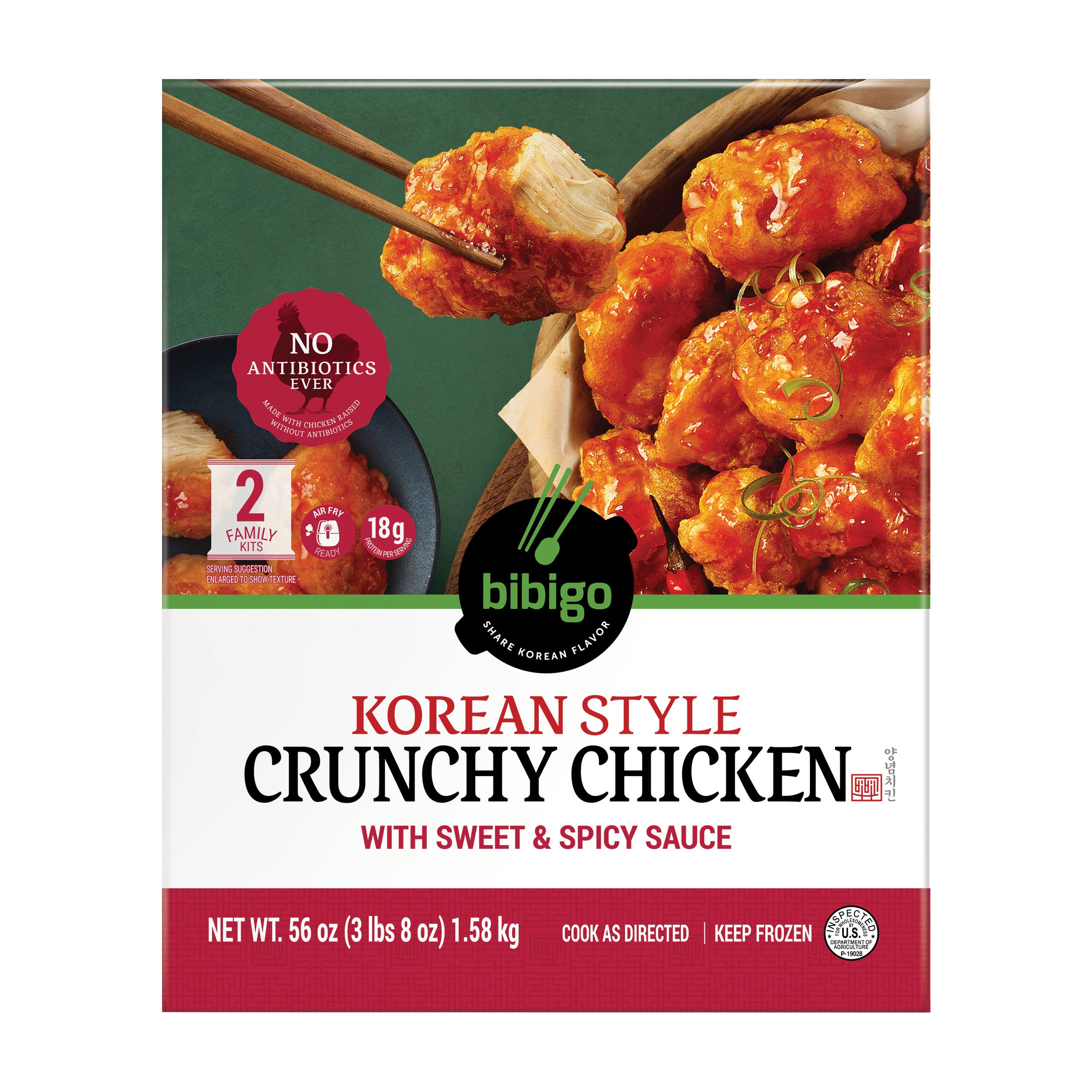Costco Bibigo Korean Style Crunchy Chicken Sweet & Spicy 56 Ounce ...