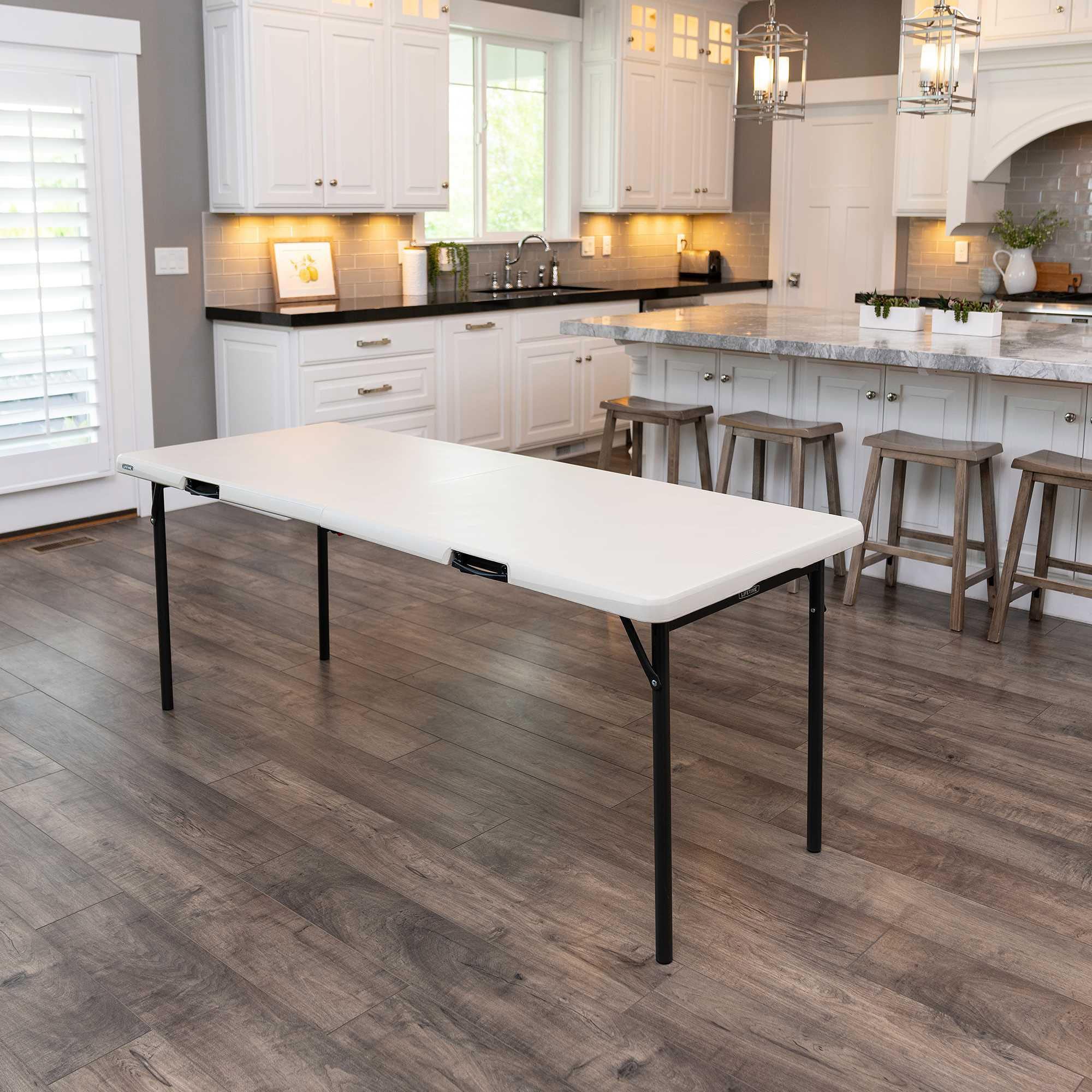 Lifetime 80454 6 ft. Fold-in-Half Table: Almond - MartDiscover.com, image size:2000x2000