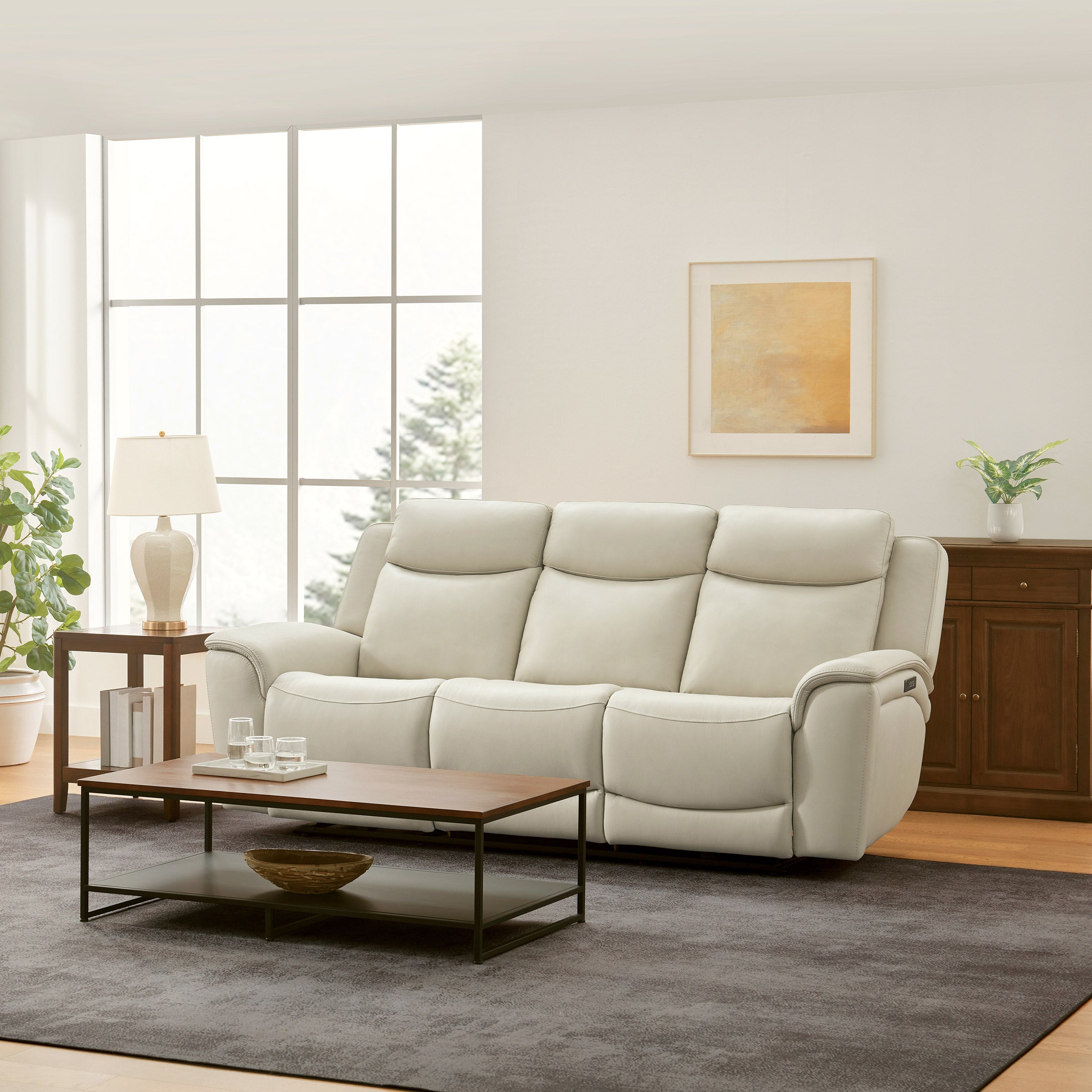 ☆3人がけソファ 幅 約290cm　Gilman Creek Furniture Fabric Power Reclining Sectional Sofa. Order Now @HOG