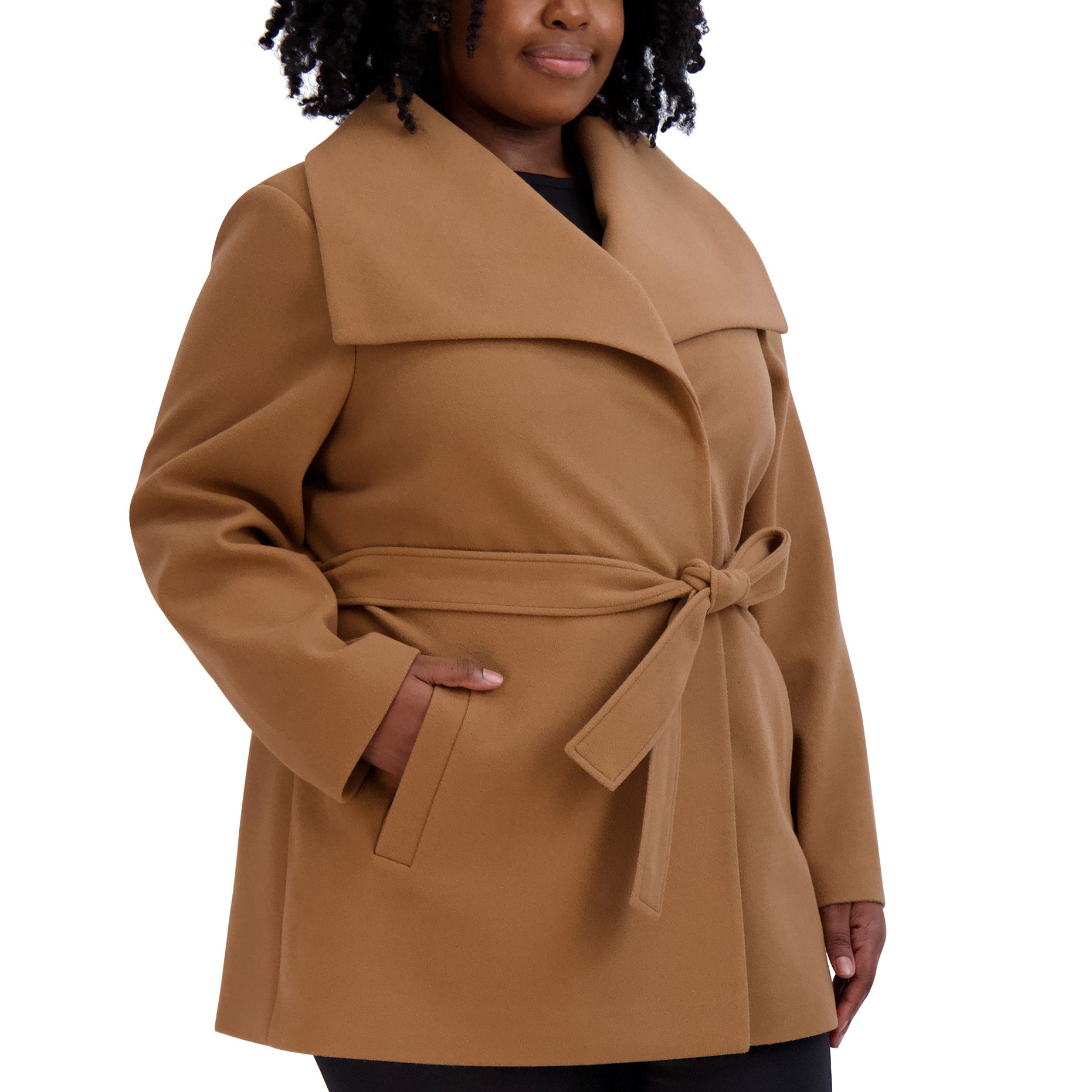 Tahari Ladies' Wrap Coat (#1706445) - $6.97 (down from $20.00)