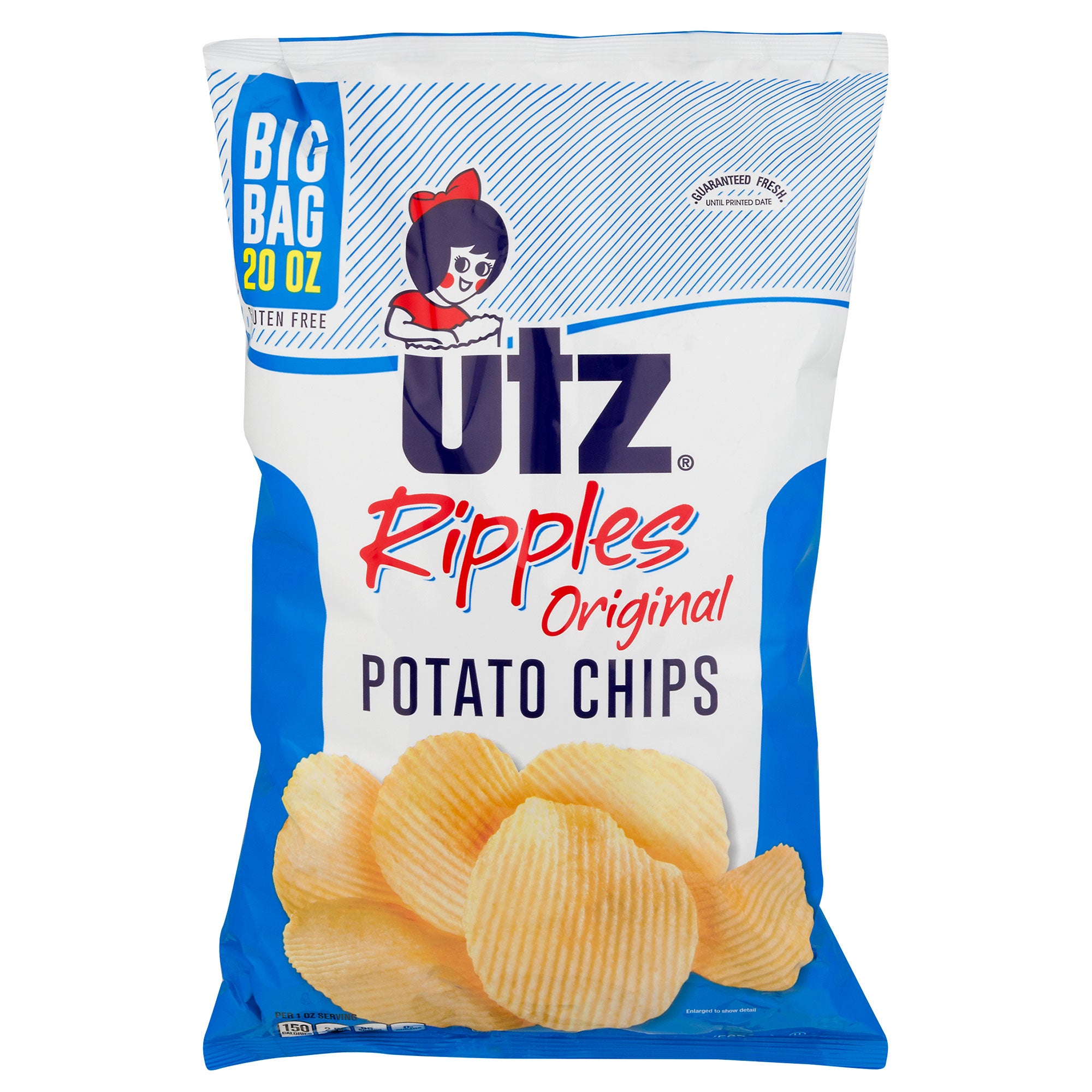 Utz Ripples Original Potato Chips, 20 oz (1.25 lbs) (#343640) - $4.59