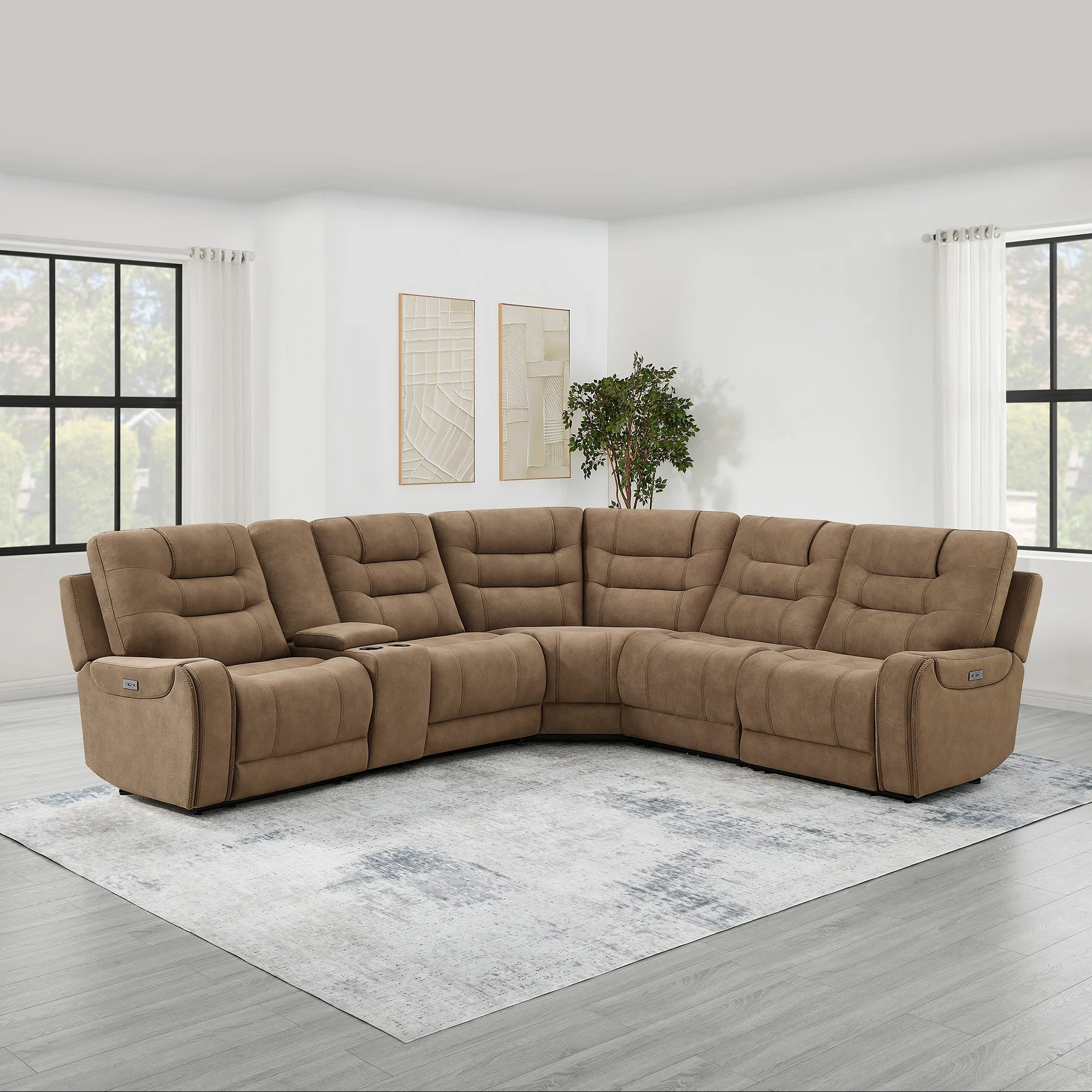 Barcalounger Carmelo Fabric Power Sectional - $1999.99 at Costco