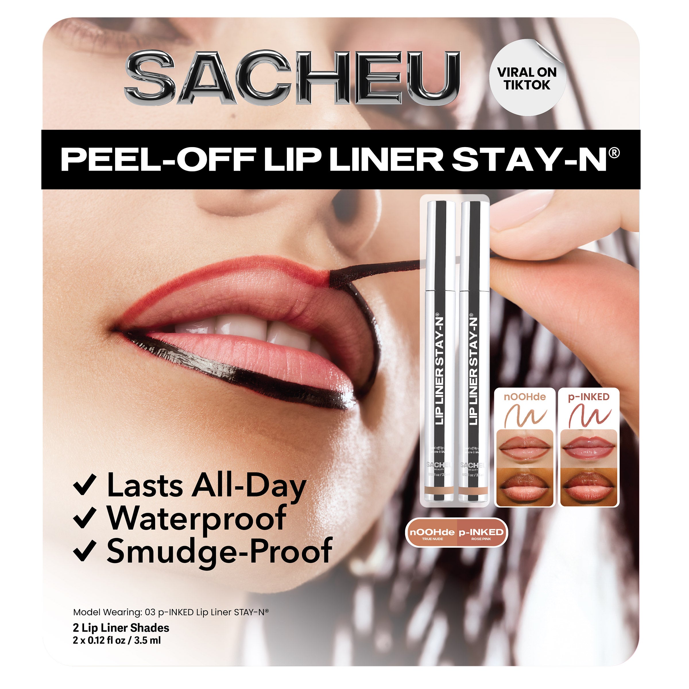 Sacheu Peel-Off Lip Liner 2-Pack (#1975423) - $3.97 (down from $19.99)