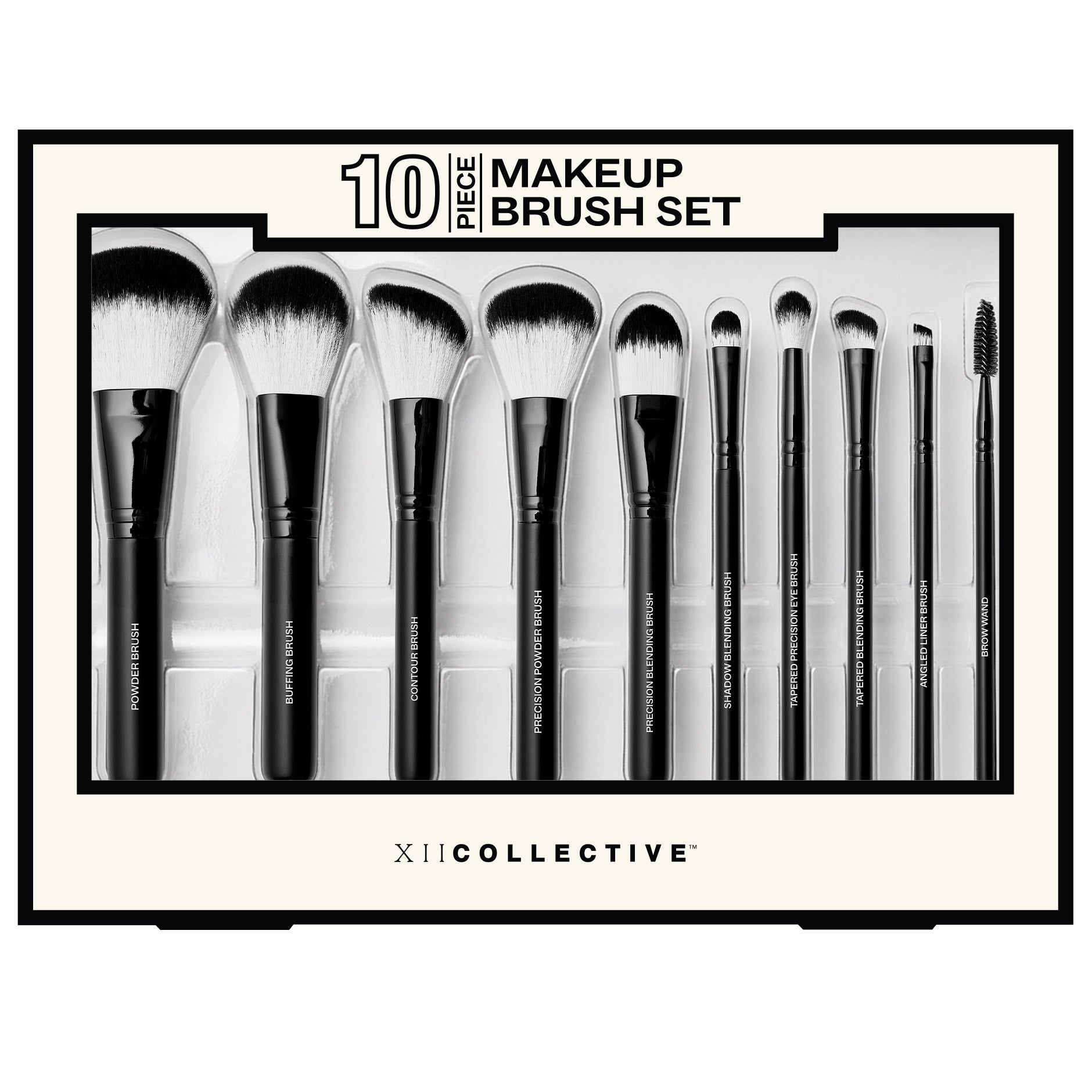 XII Collective 10-Piece Makeup Brush Set (#1996691) - $19.99