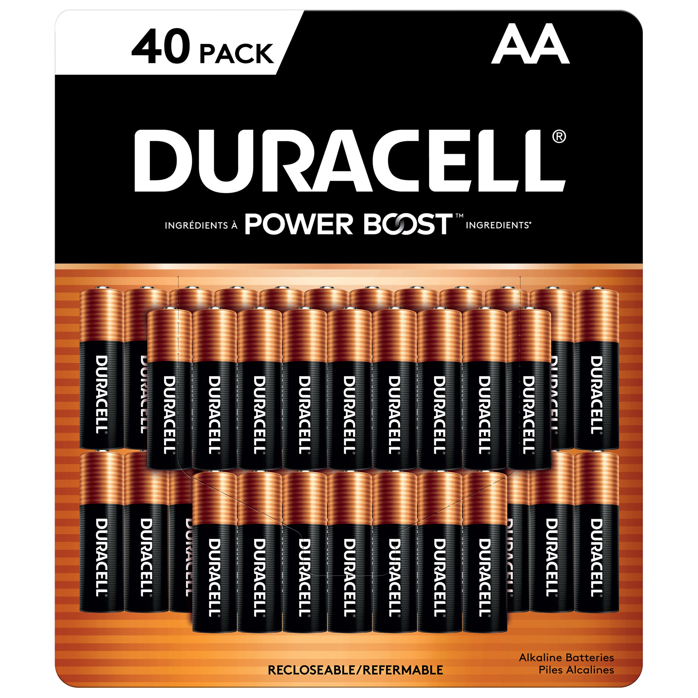 Duracell Power Boost Alkaline Batteries AA 40pk (#1806358) - $17.49 ...