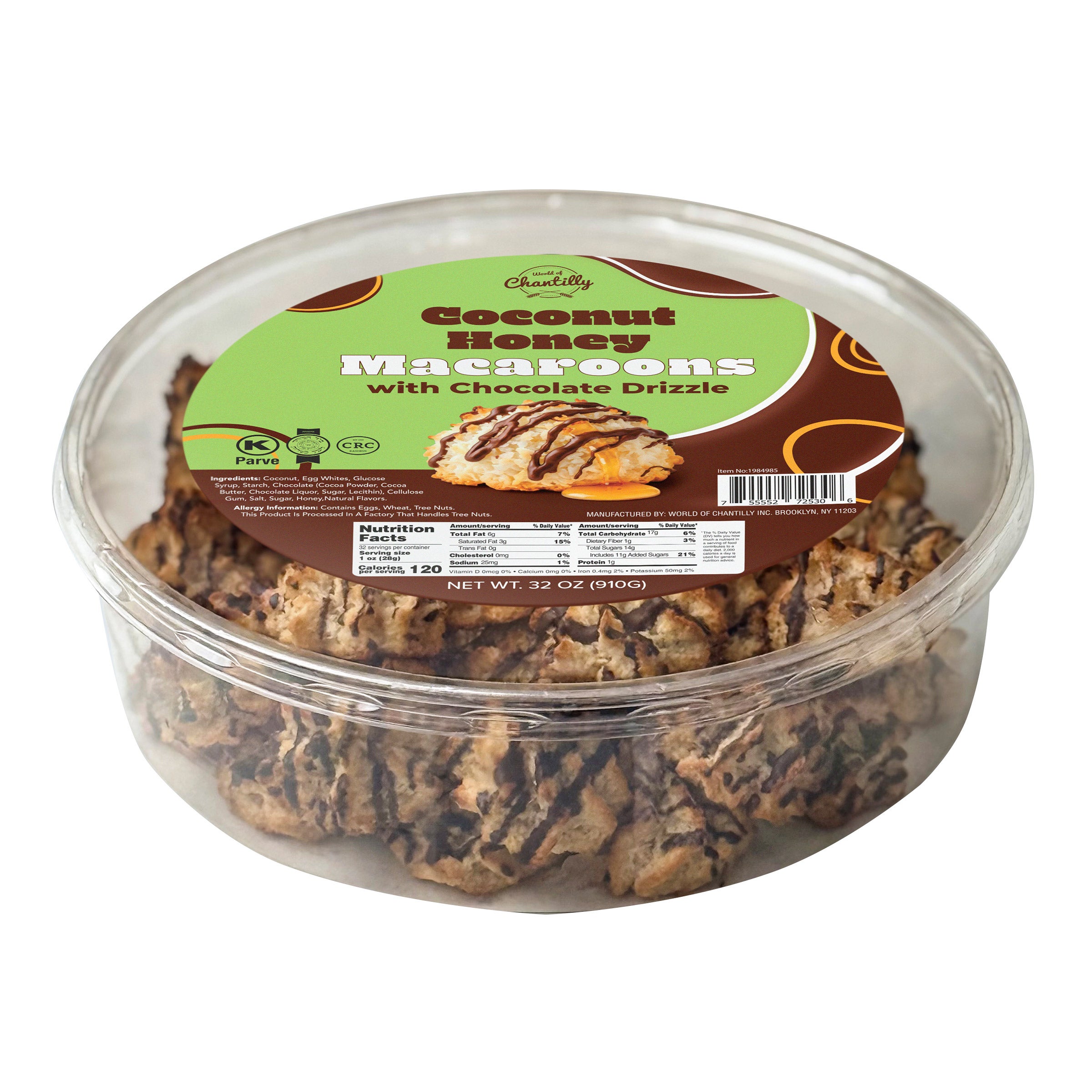 HONEY COCONUT MACAROON WITH CHOCOLATE DRIZZLE 32 OZ - $10.99 at Costco