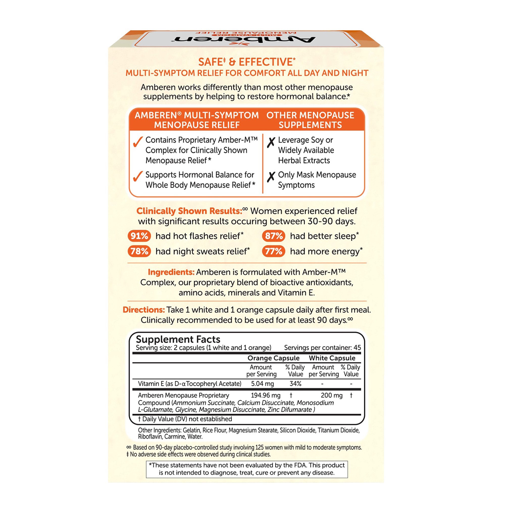 Amberen Multi-Symptom Menopause Relief 90 Capsules - $24.99 at Costco