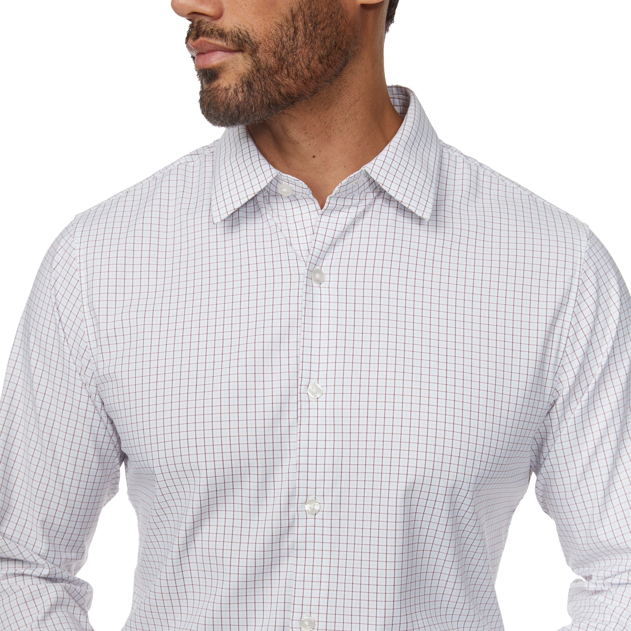 slim fit dress slacks Bonobos Stretch Riviera Short Sleeve Men's Shirt – White Chocolate Couture main image 1