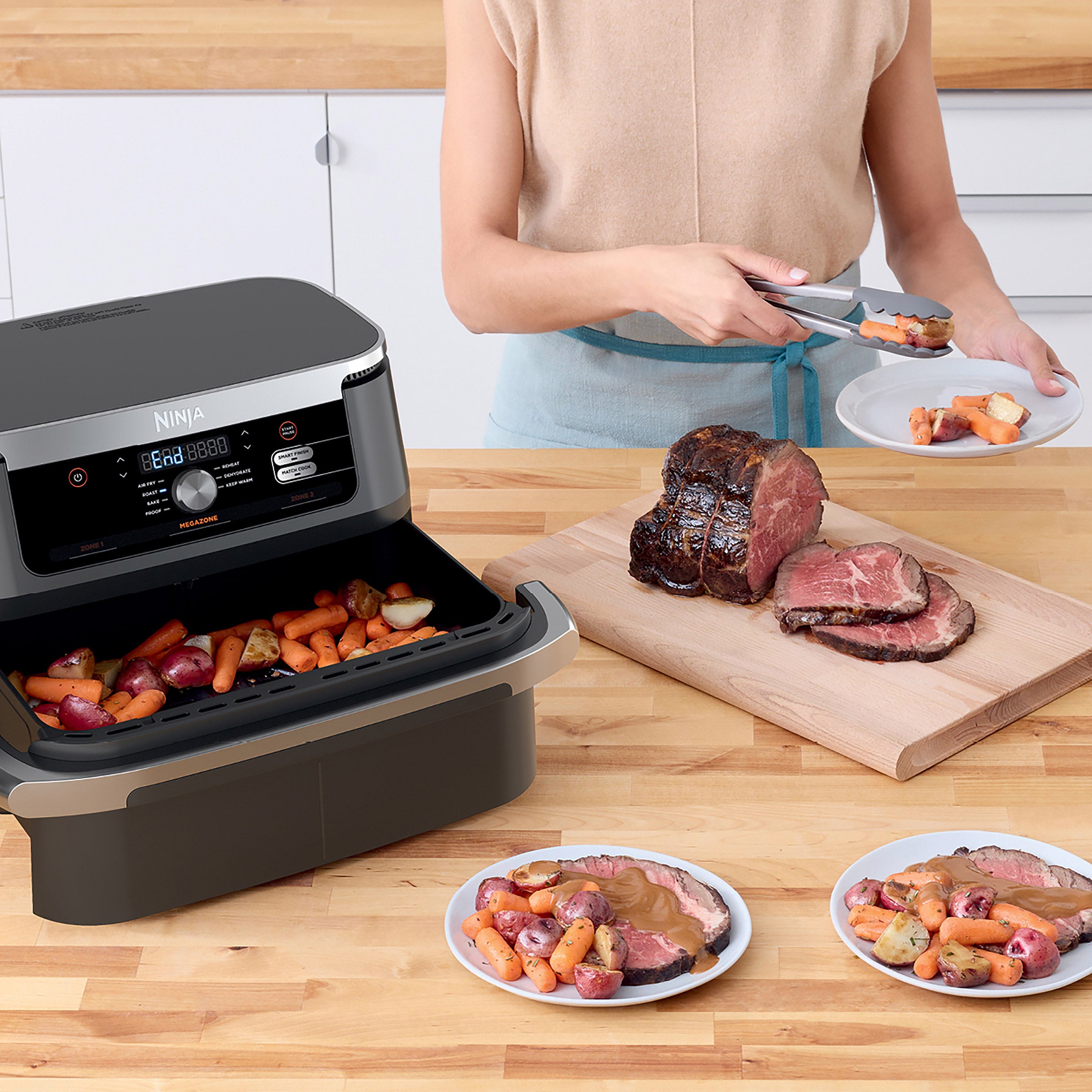 タニシ Ninja Foodi Dual Zone 11QT FlexBasket Air Fryer (#4488088) - $49.97