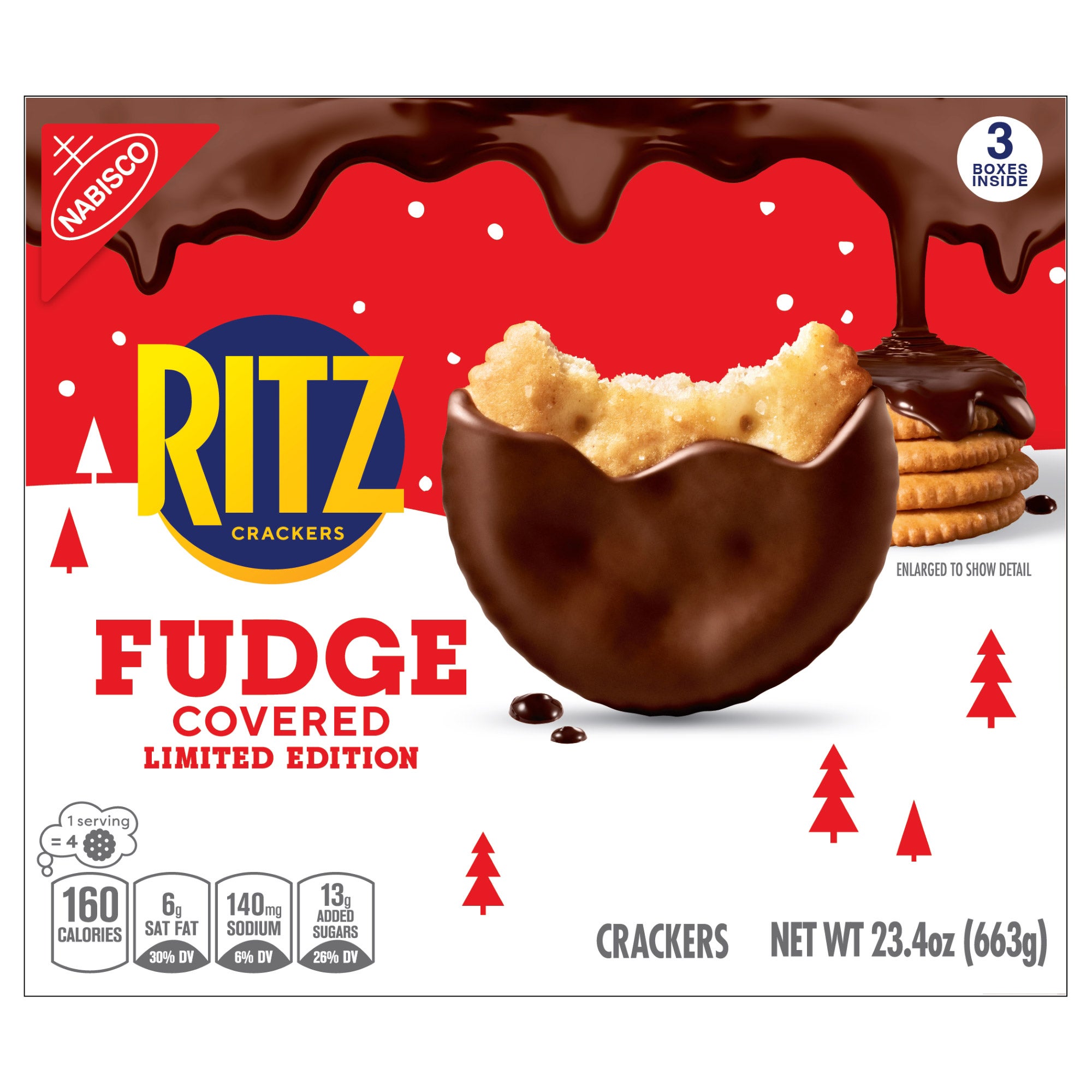 Nabisco Ritz Fudge Covered Crackers 3 Pack 23.4 Ounces (#1861366) - $9.99