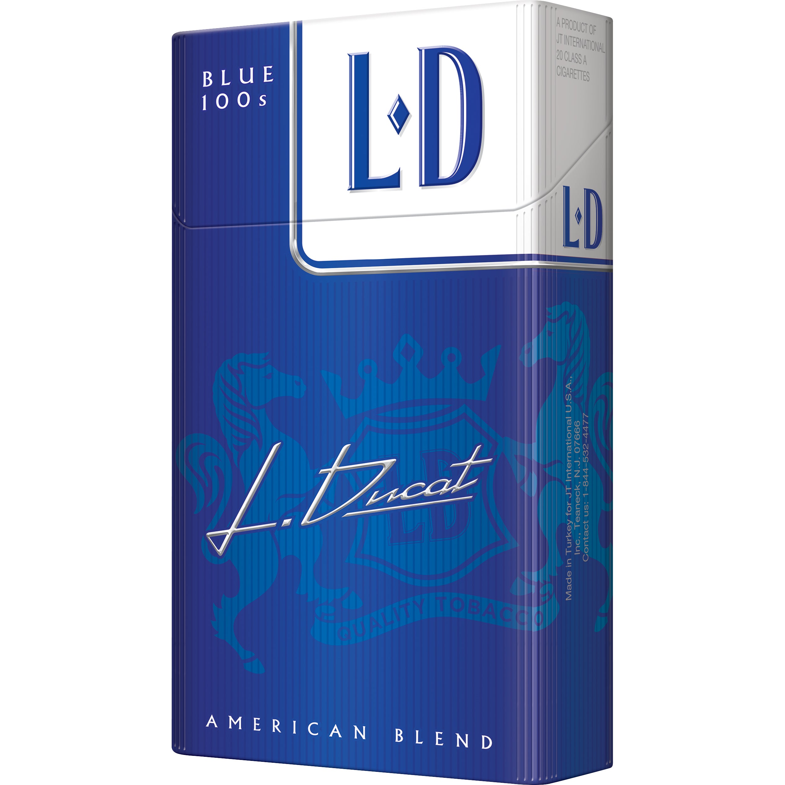 liggett ducat cigarettes L. Ducat LD Blue 100s Box (#1146500)
