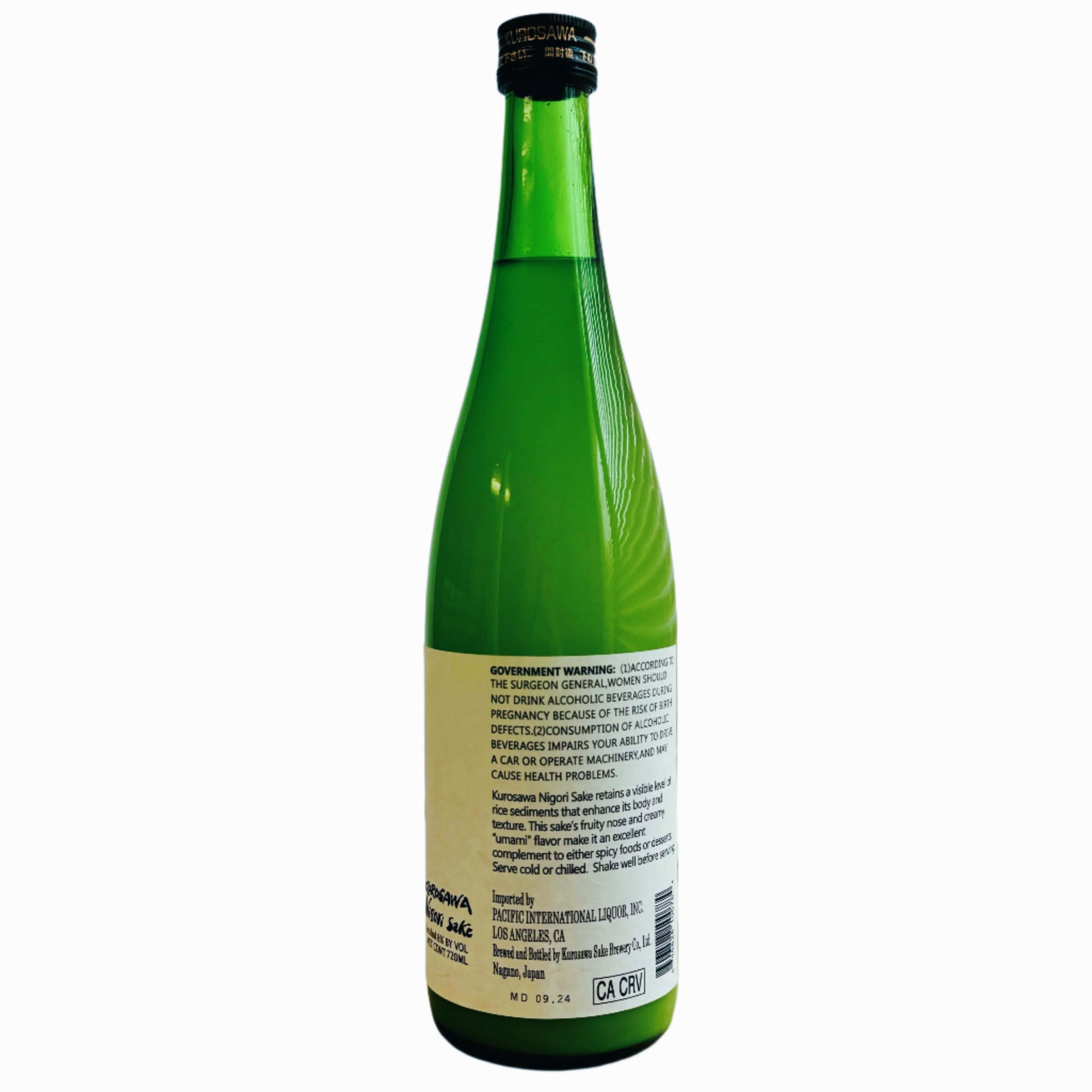 Kurosawa Nigori Sake Japan 720ml (#1768771) - $13.99