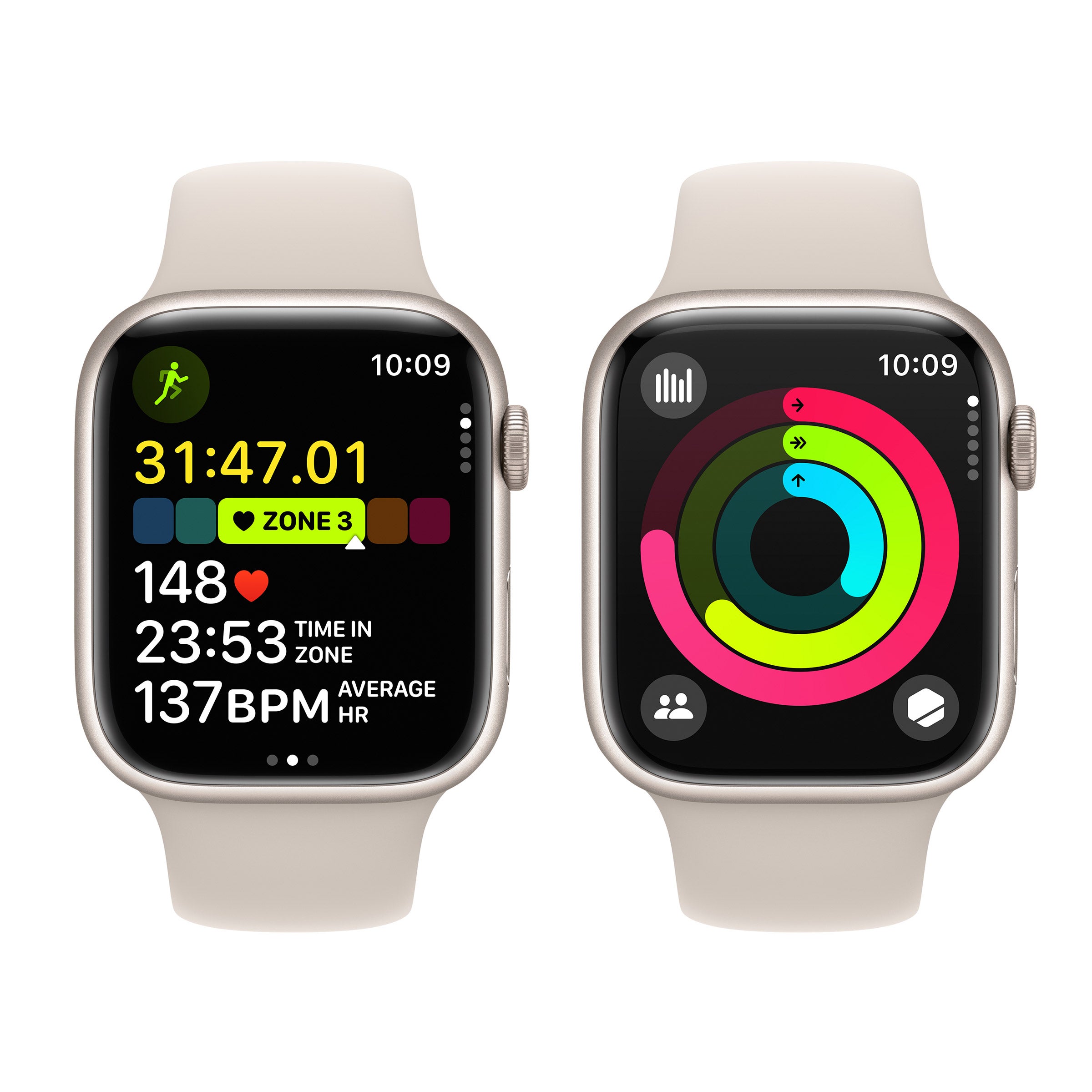 Apple Watch Series 9 Starlight Aluminum 41mm GPS with Starlight