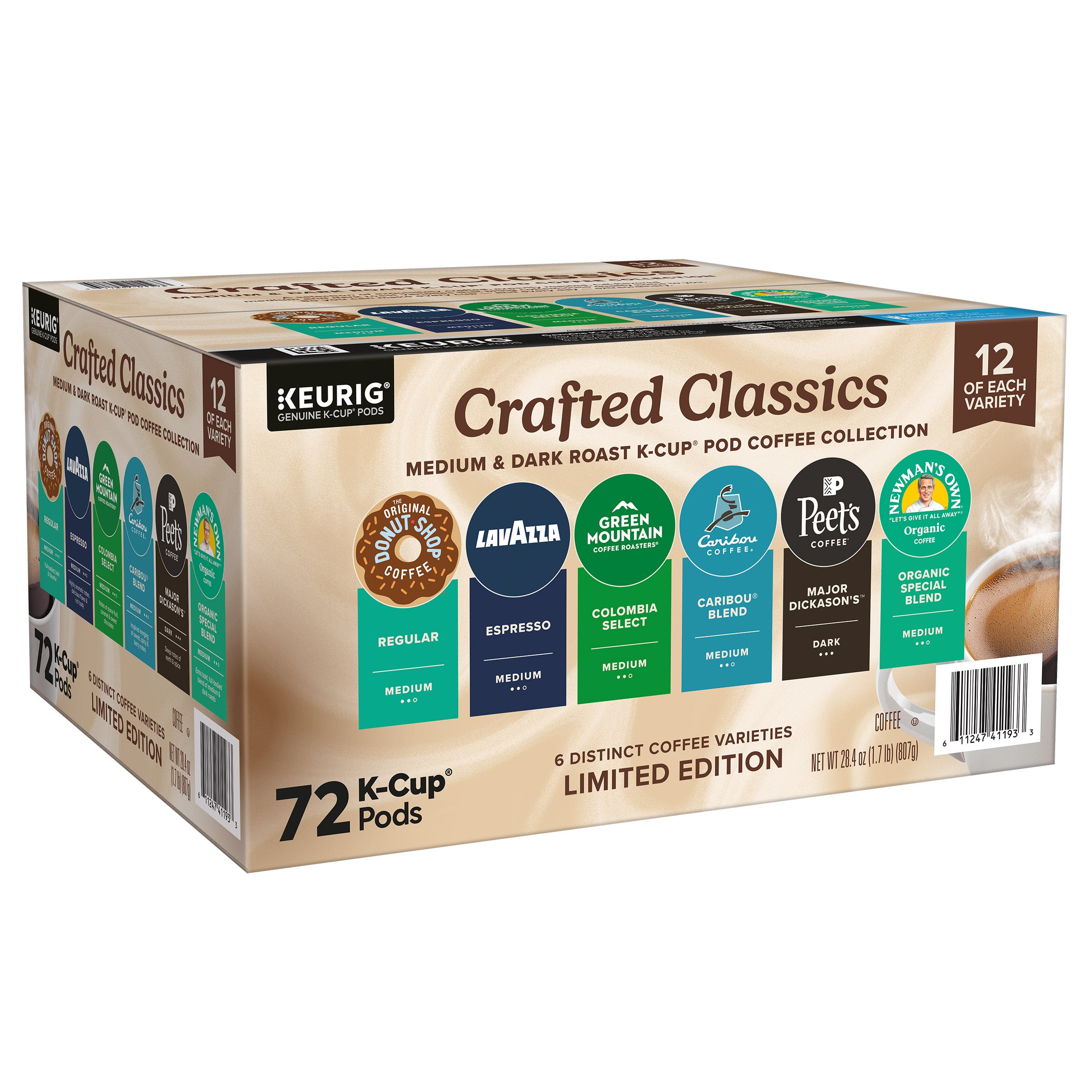 Keurig Crafted Classics Medium & Dark Roast K-Cup Pods Variety