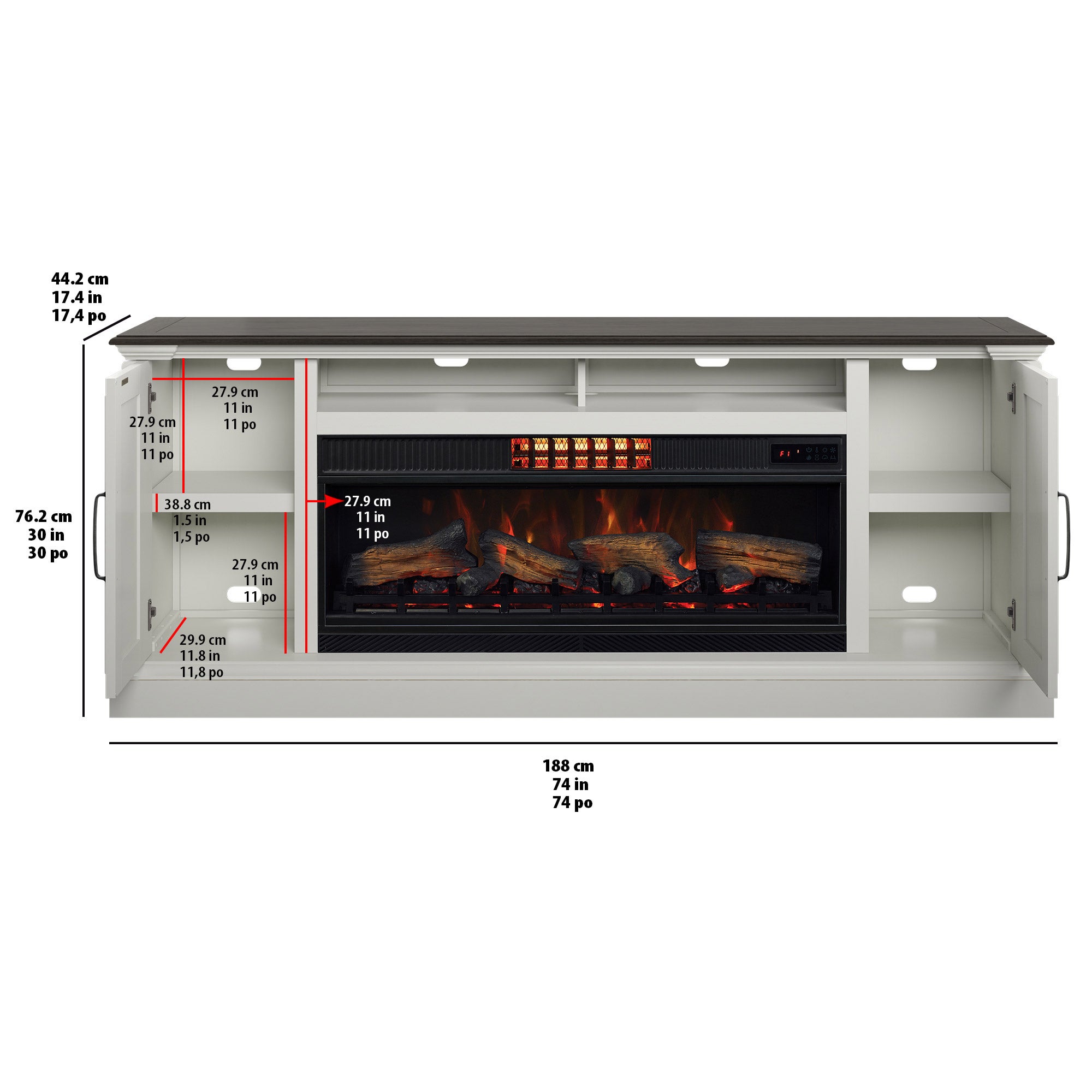 Tresanti Eloise 74" Fireplace Console - $549.99 at Costco