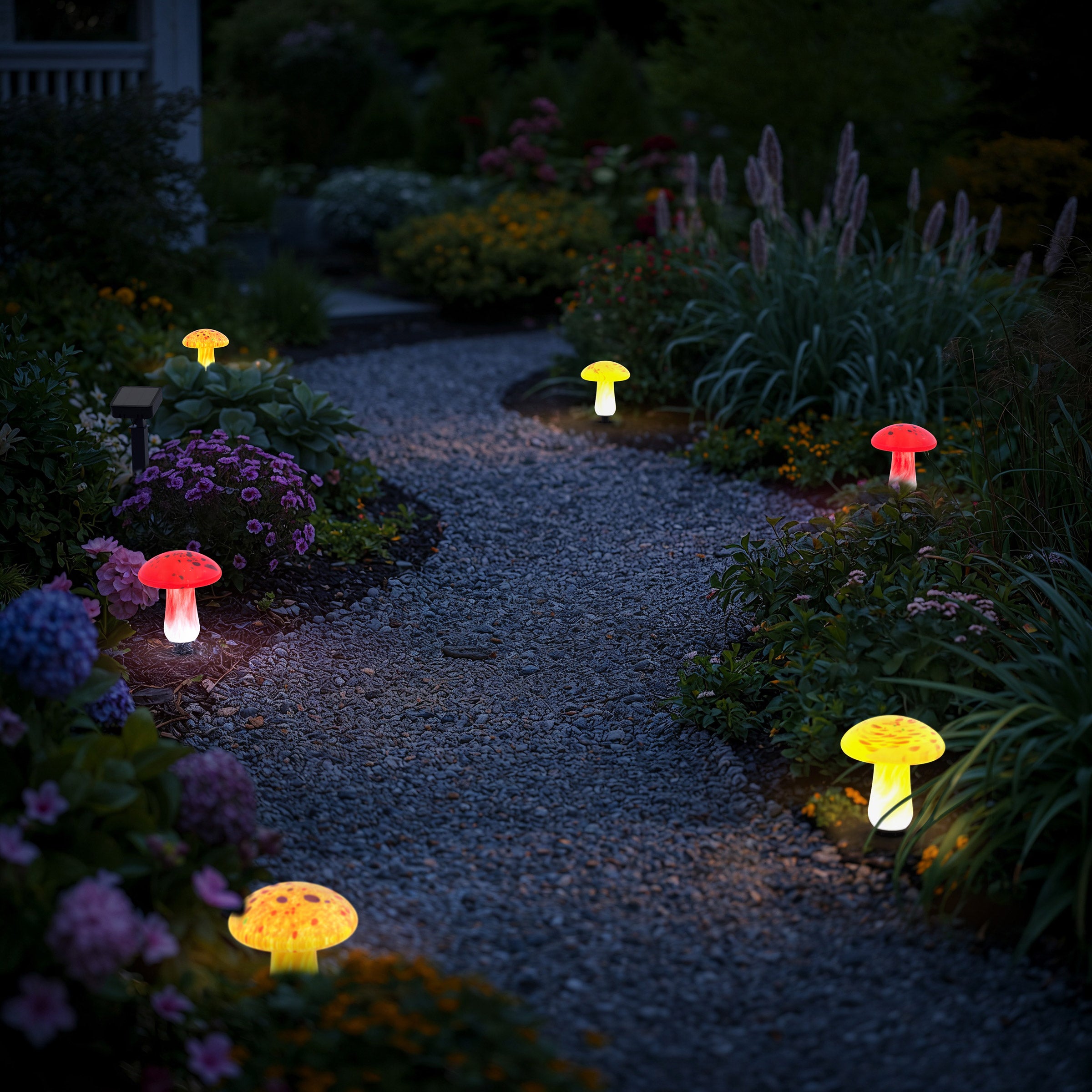 Infinity X1 Solar Glass Mushroom Lights 3-Pack (#1806238) - $9.99