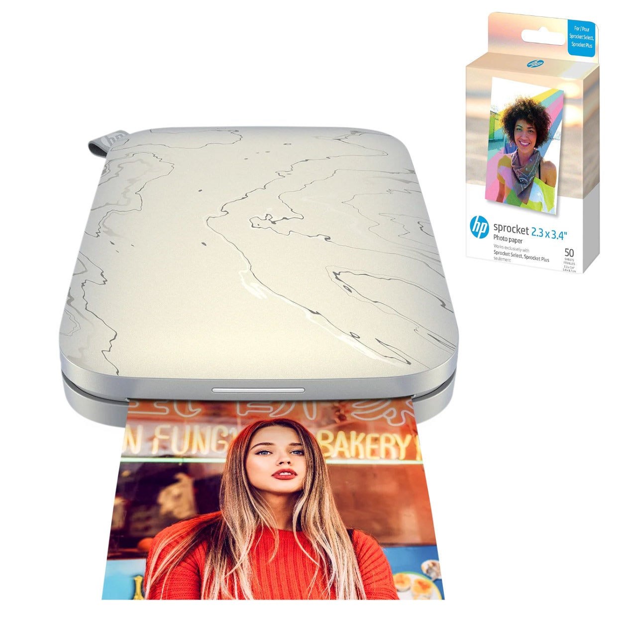 HP Sprocket Select Photo Printer Bundle with 55 Sheets (#9581601