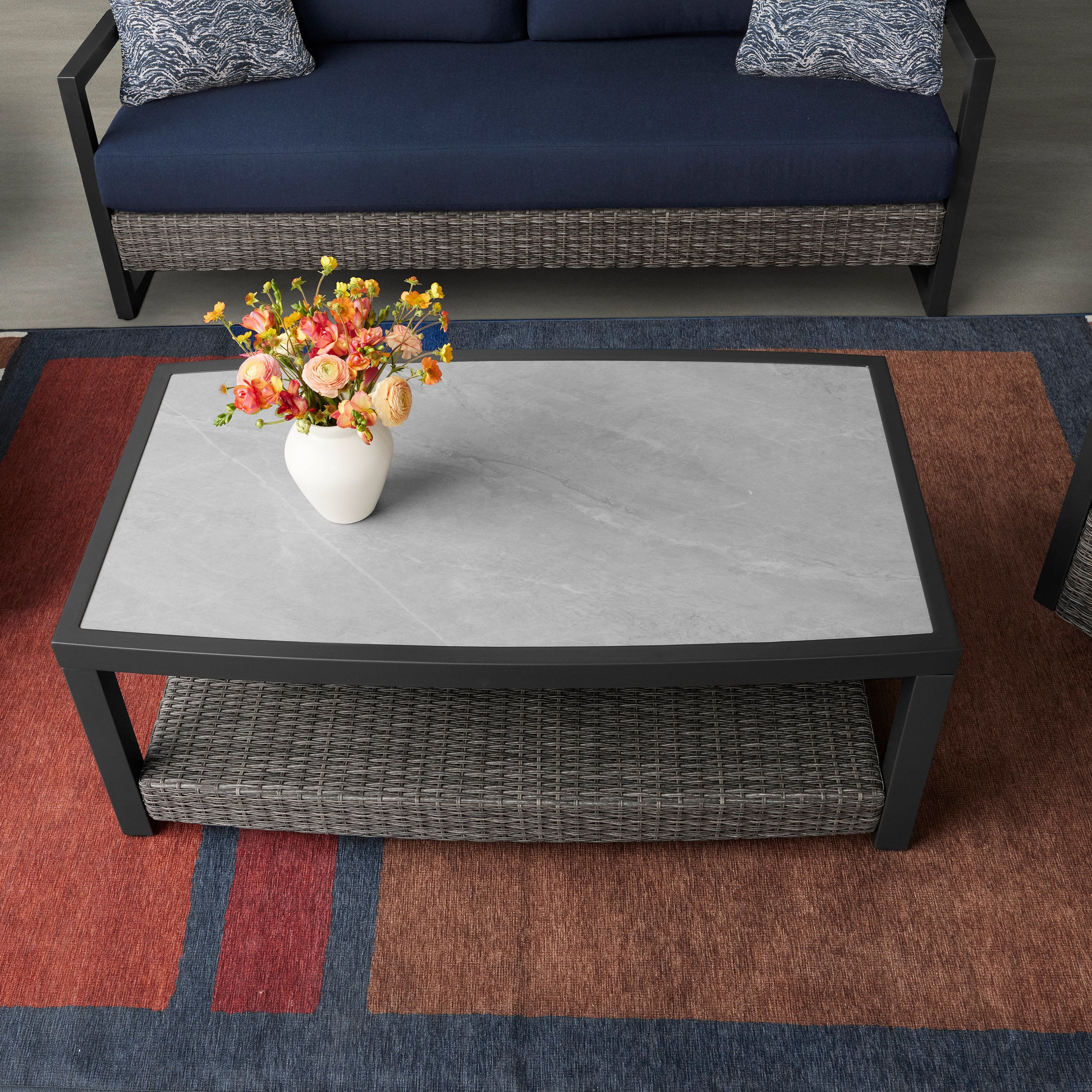 AGIO LUNA 4PC WOVEN SEATING SET SWIVEL GLIDERS - Thumbnail 5