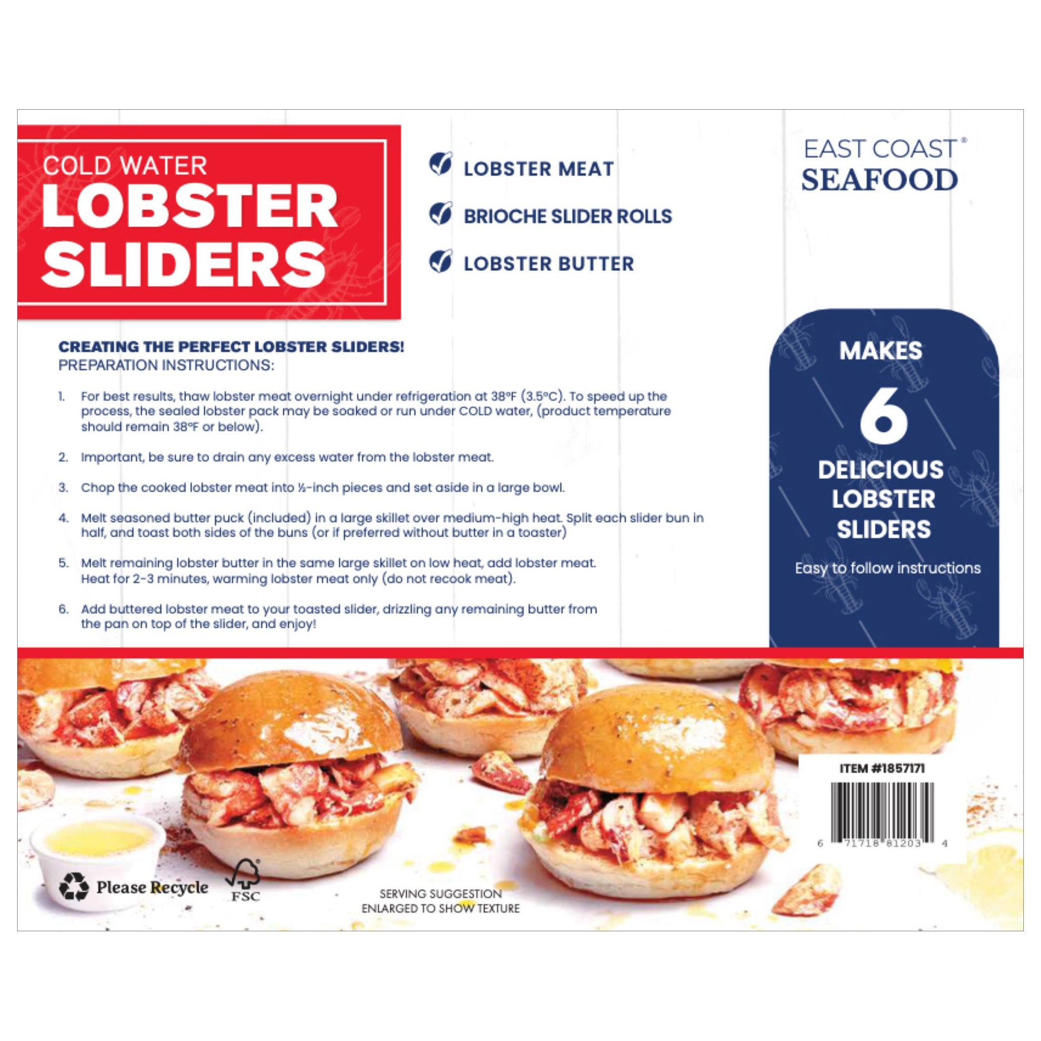 EAST COAST SEAFOOD LOBSTER SLIDERS 6 CT/20.4 OZ - Thumbnail 2