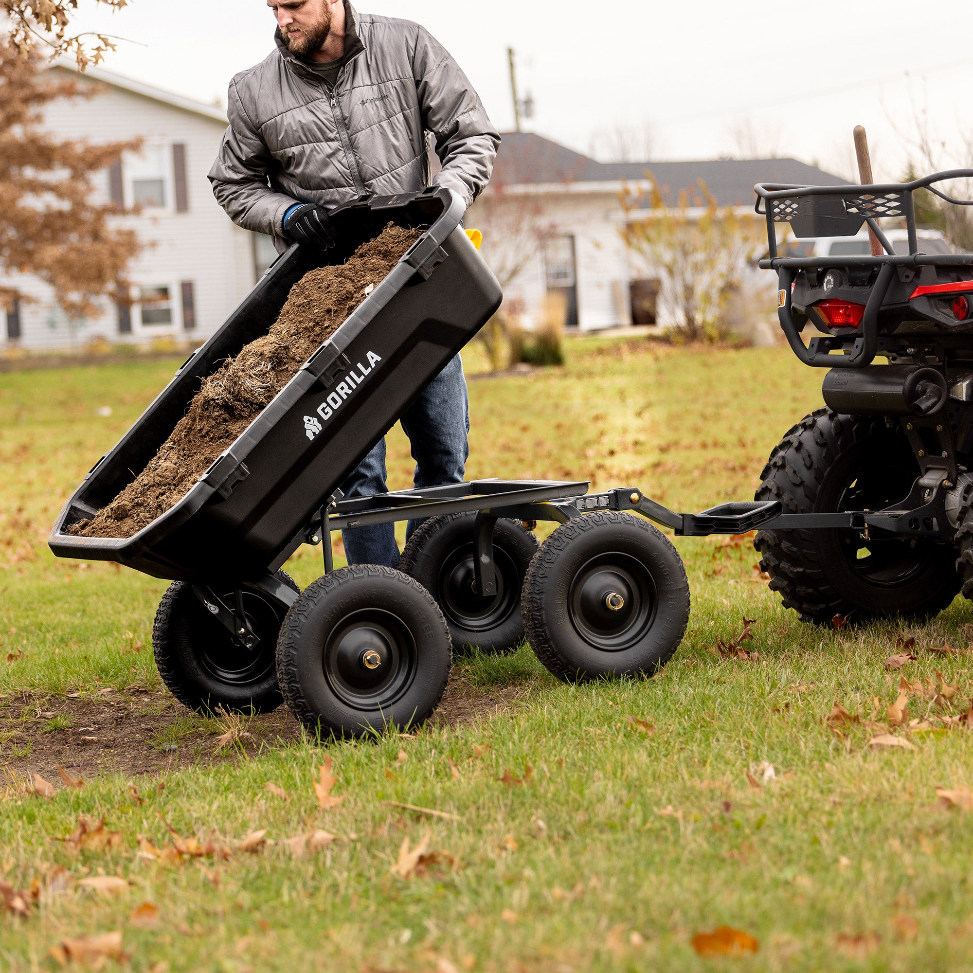GORILLA 9 CU FT DUMP CART 16¨ FLAT FREE TIRES - Thumbnail 6