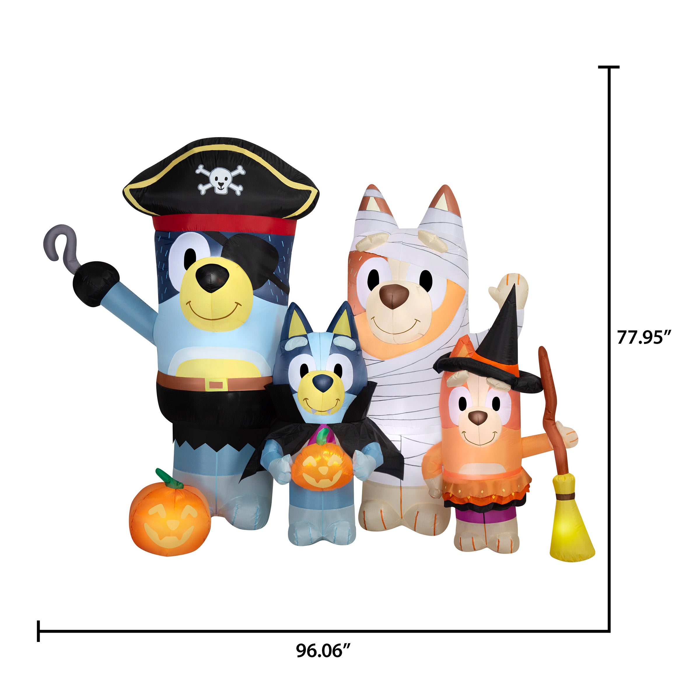 6.5' X 8' BLUEY FAMILY HALLOWEEN INFLATABLE - Thumbnail 3