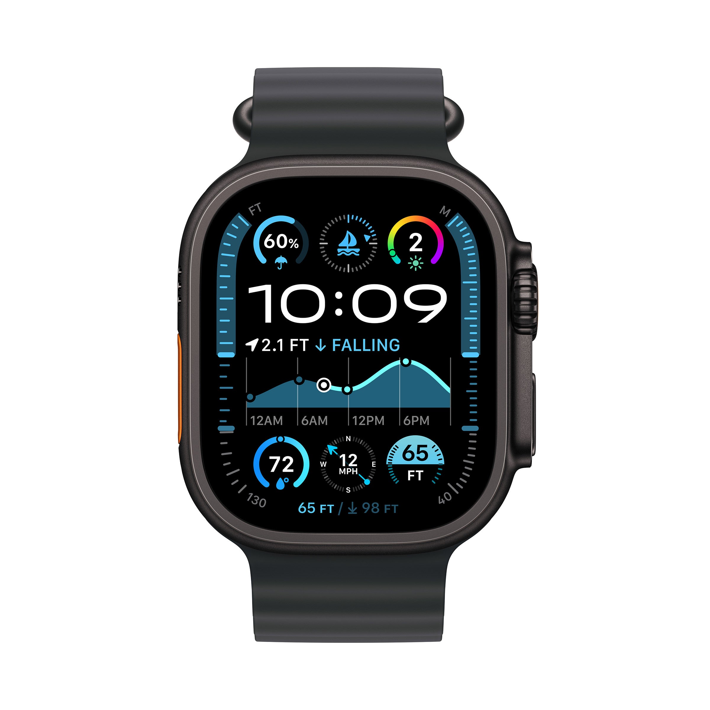 APPLE WATCH ULTRA2 LTE 49MM BLACK TITANIUM BLACK OCEAN MX4P3LW/A - Thumbnail 2