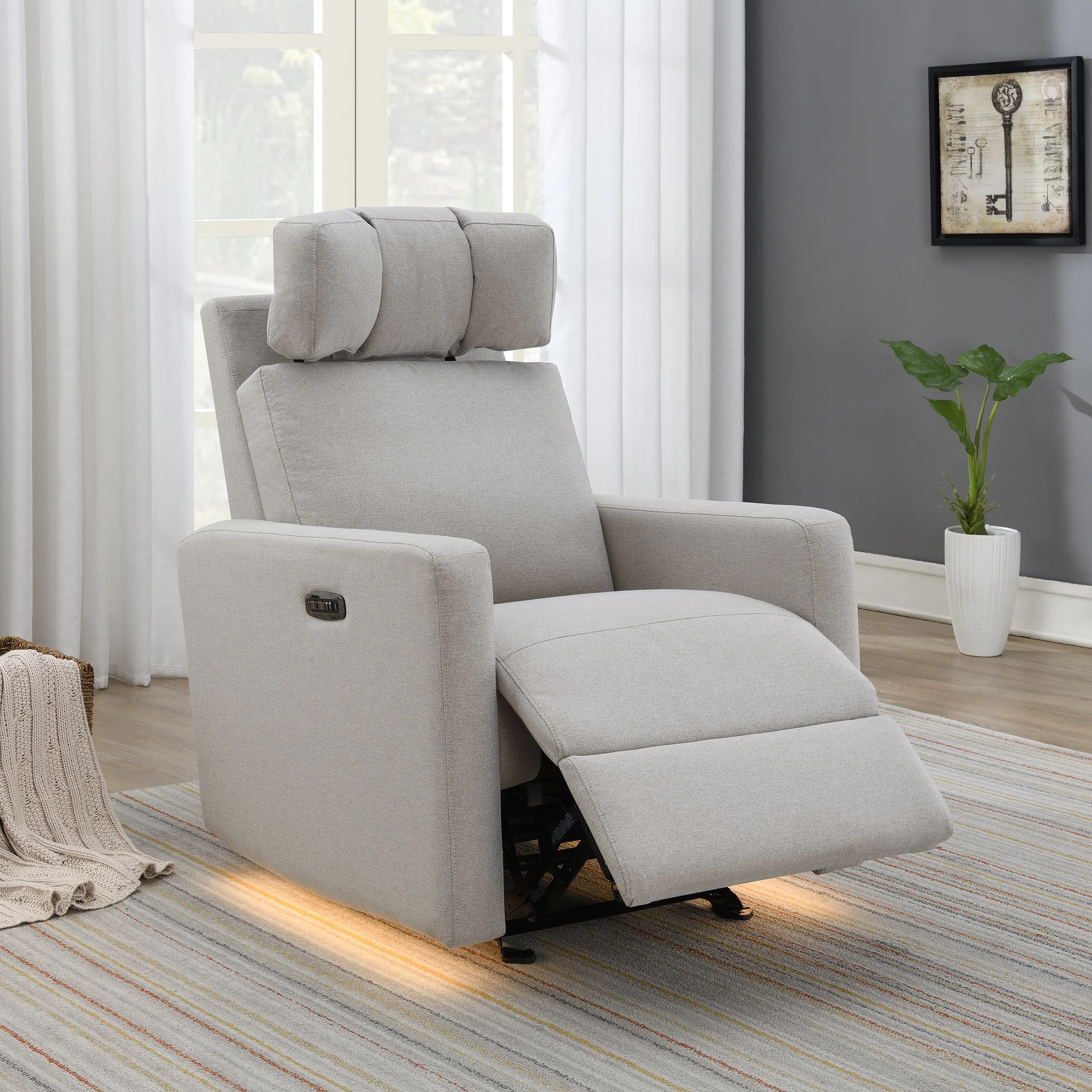 SYNERGY HOME TALLULA FABRIC POWER RECLINER - Image 1