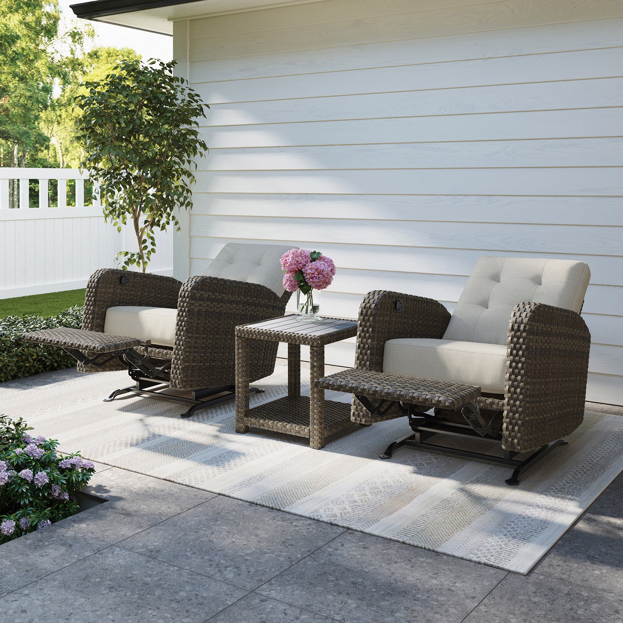 THOMASVILLE BARELA 3PC GLIDER RECLINER SET - Thumbnail 3