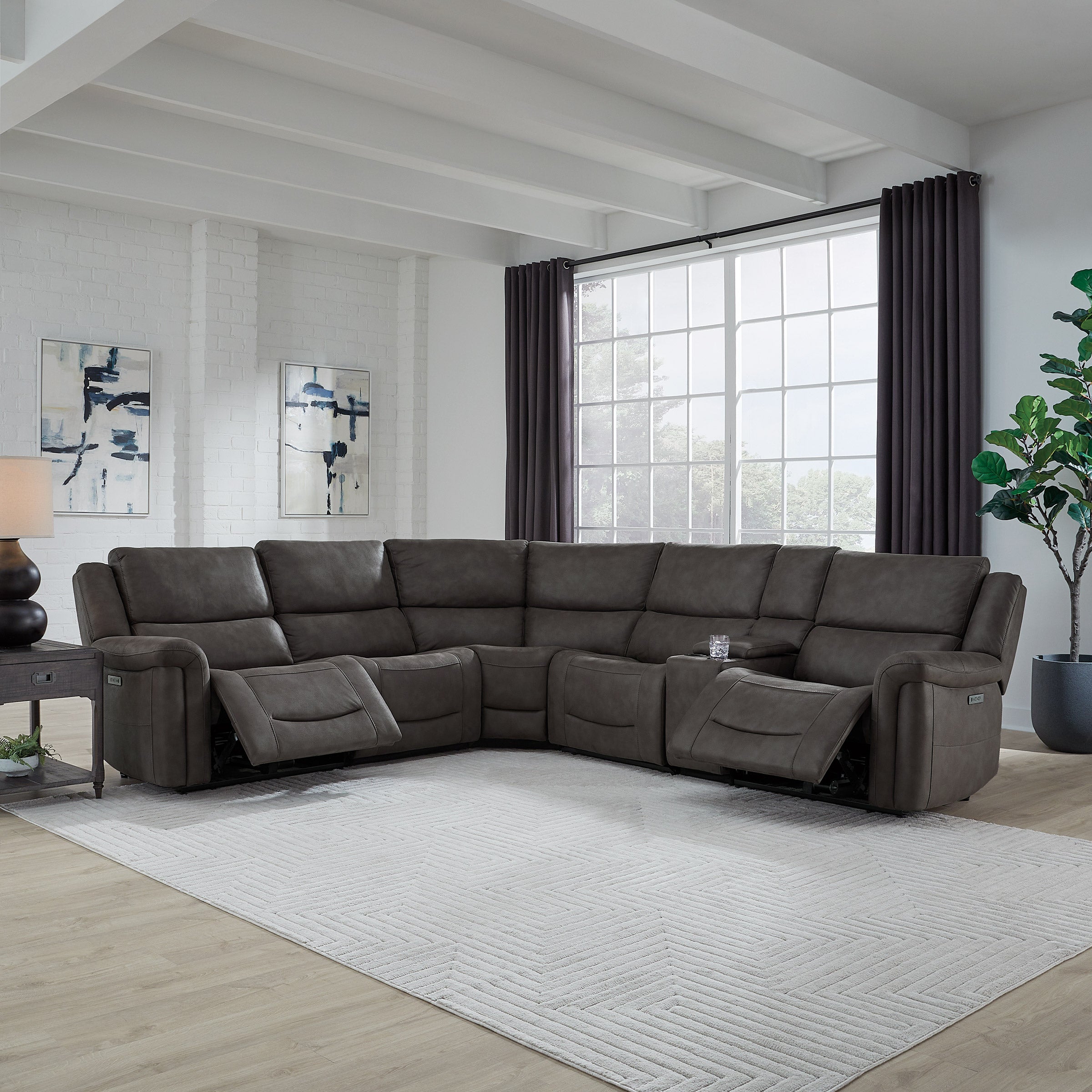 GILMAN CREEK CARLIN FABRIC POWER RECLINING SECTIONAL - Thumbnail 3