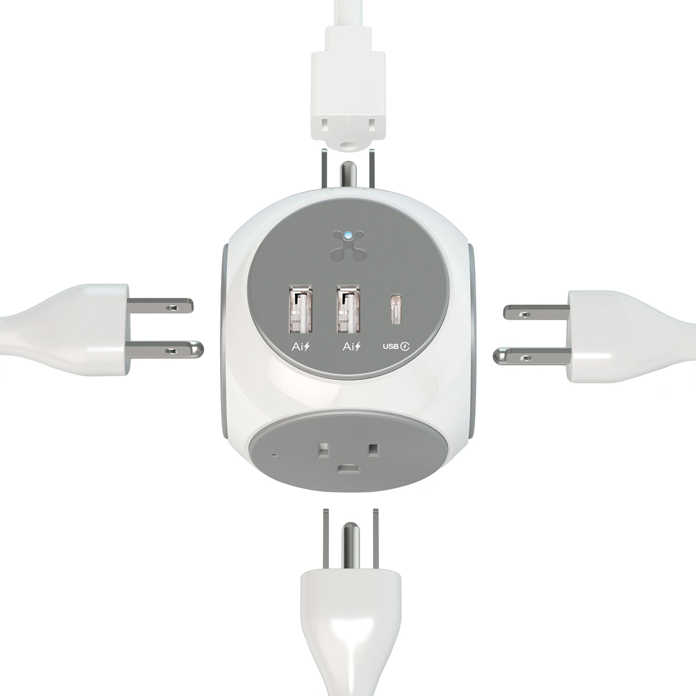 ATOMI POWER CUBE 2 PK. 3 AC OUTLETS 2 USB-A AND 1 USB-C ^ - Thumbnail 4