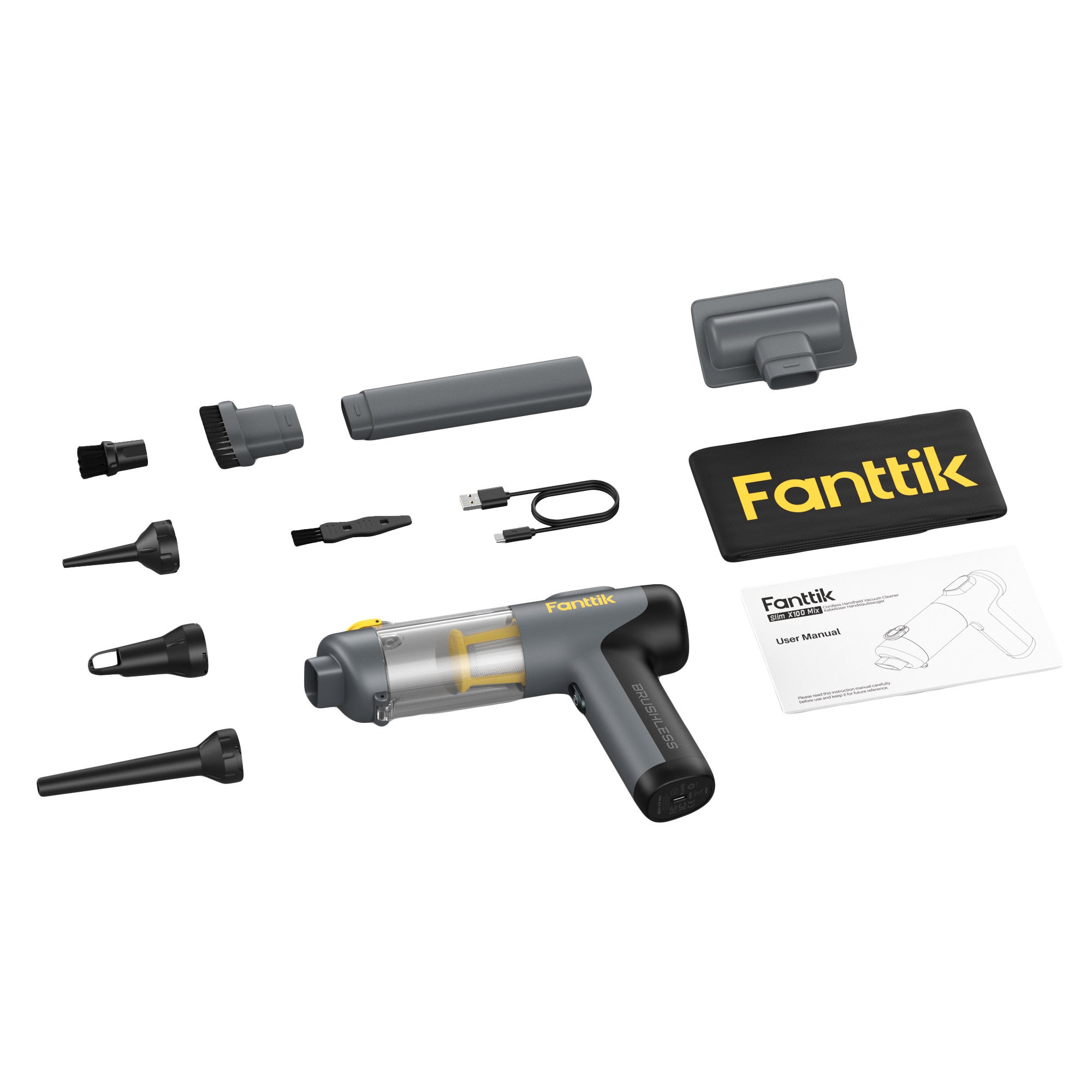 FANTTIK SLIM X100 MIX 4-IN-1 MULTI-FUNCTION CORDLESS CAR VACUUM - Thumbnail 7
