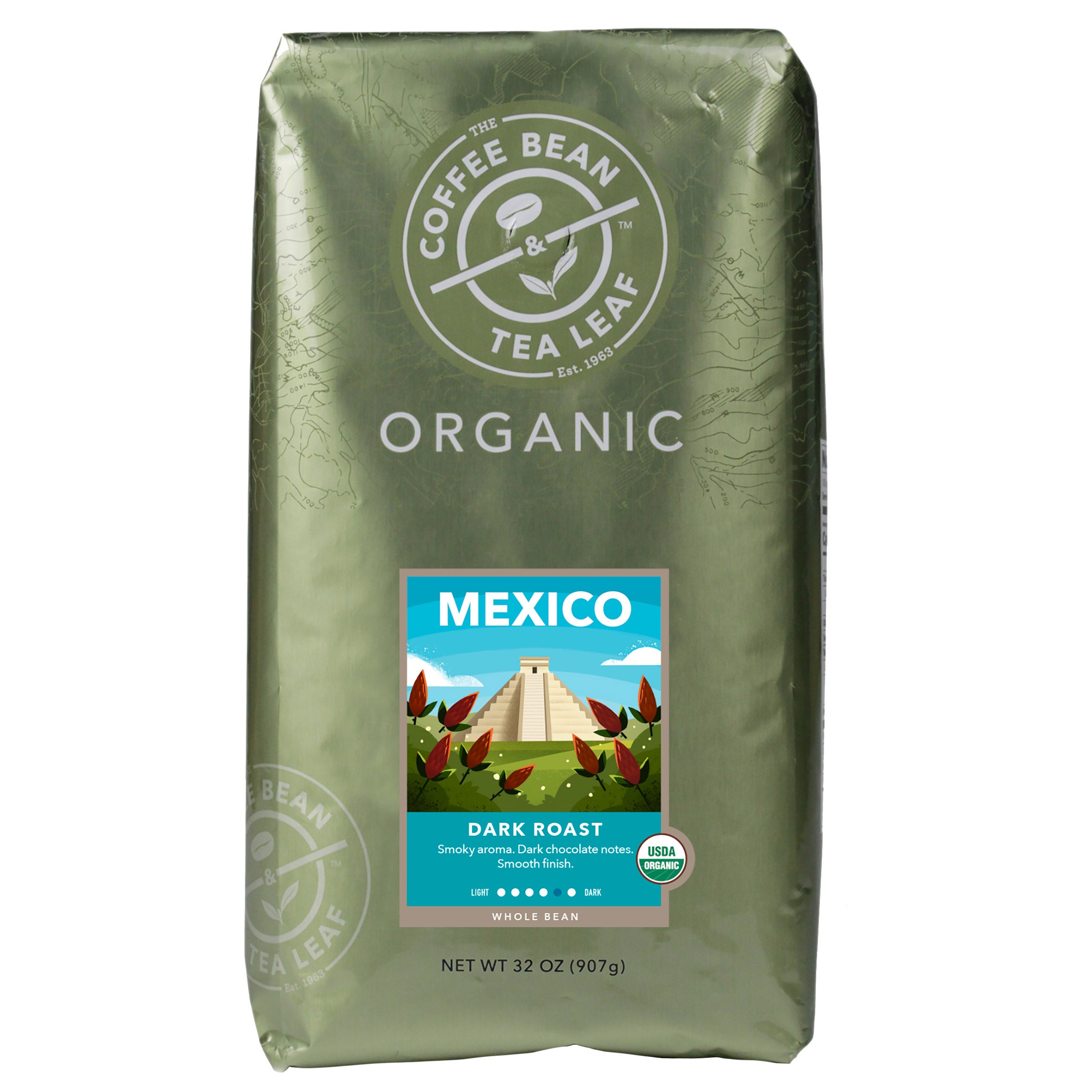 COFFEE BEAN & TEA LEAF ORGANIC MEXICAN COFFEE DARK ROAST 2 LBS