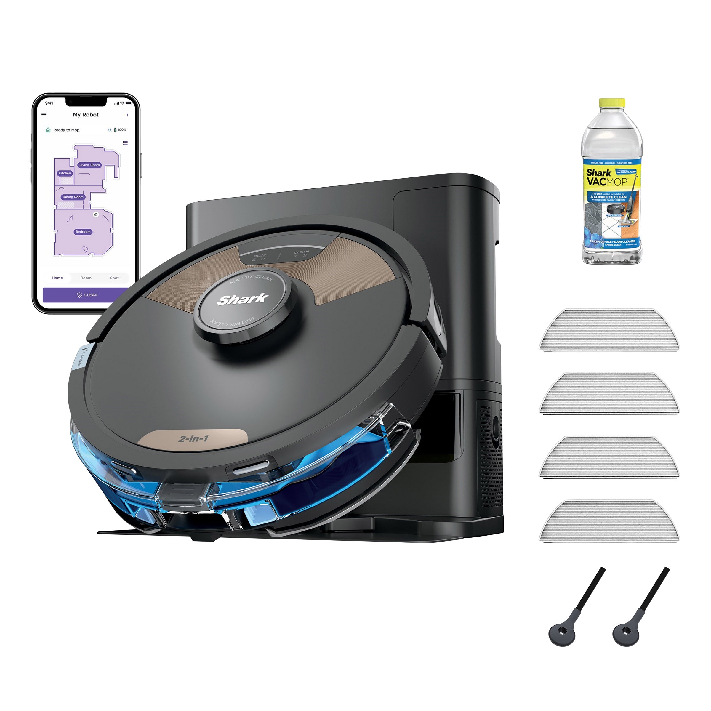 SHARK MATRIX PLUS 2-IN-1 VAC MOP ROBOT & SELF-EMPTY HEPA BASE ^ - Image 1