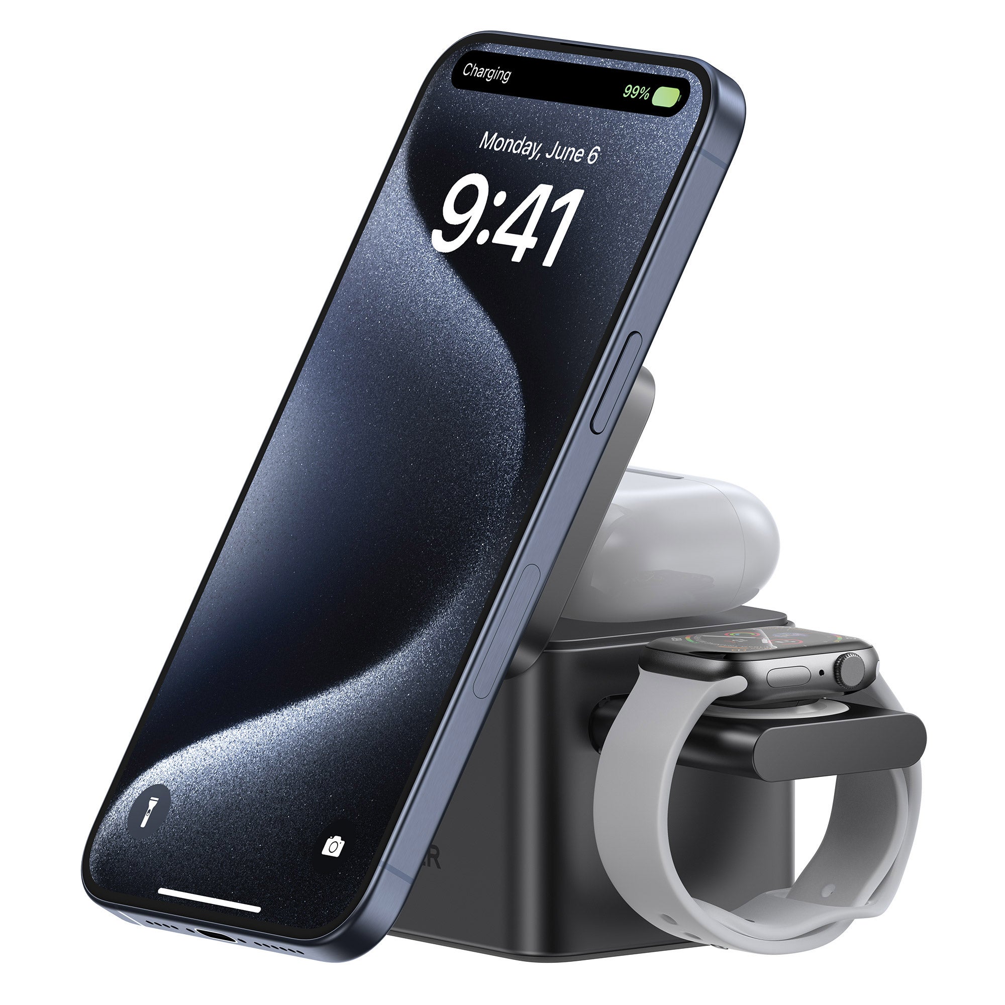 ANKER 3-IN-1 CUBE WIRELESS CHARGING STATION QI2 - Thumbnail 3