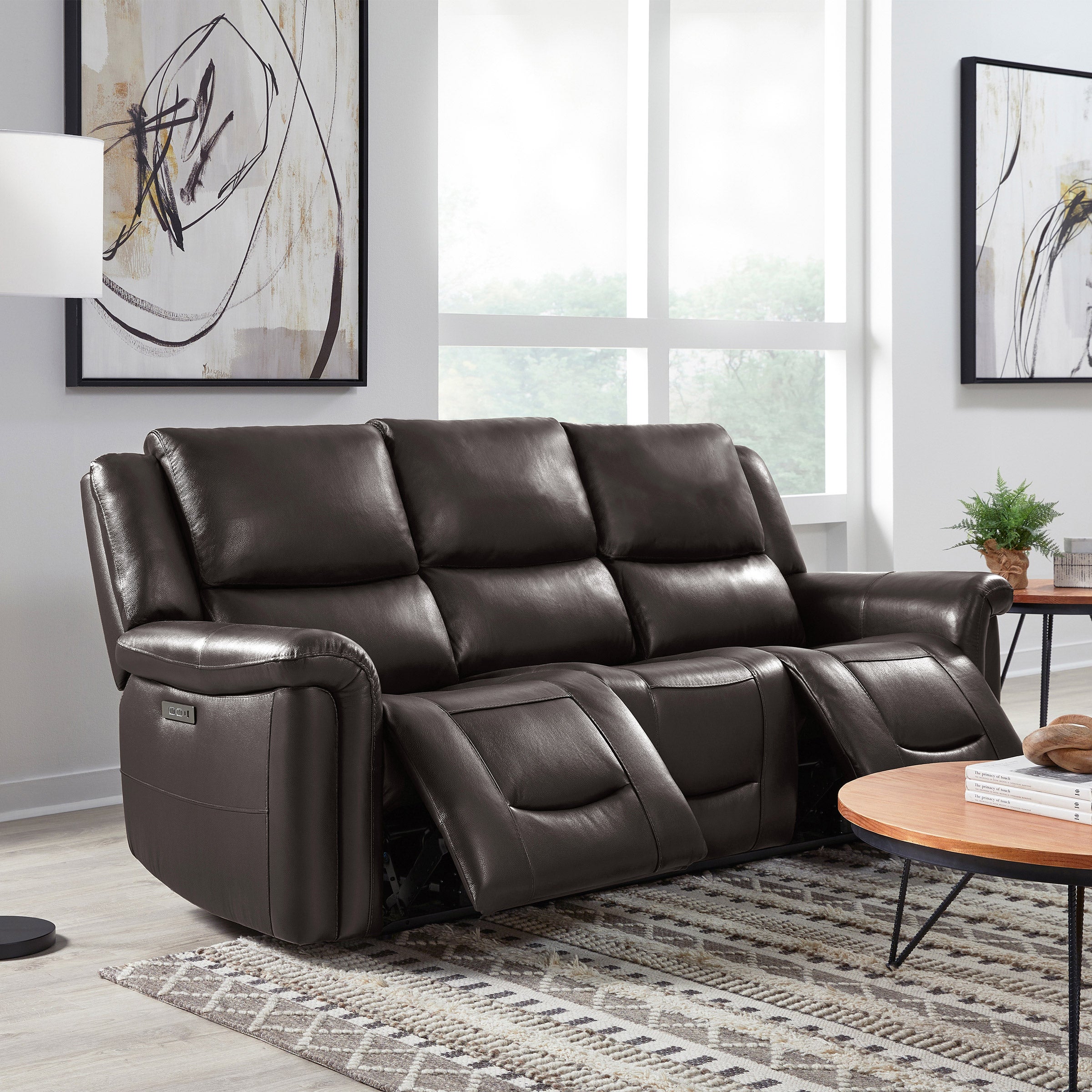 GILMAN CREEK ALBA LEATHER POWER SOFA