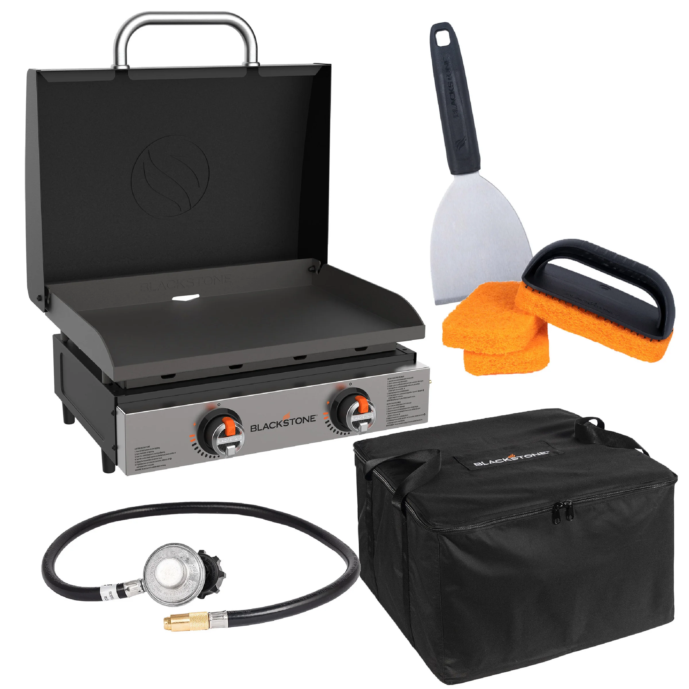 BLACKSTONE 22IN TABLE TOP GRIDDLE W/ HOOD & CLEANING KIT