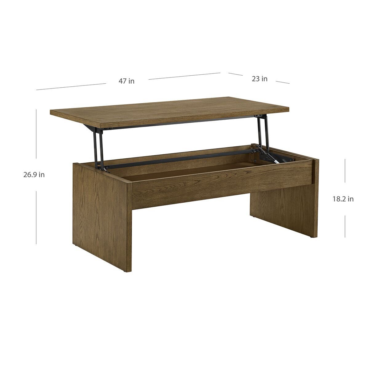 BAYSIDE FURNISHINGS WHITLEE LIFT-TOP COFFEE TABLE - Thumbnail 2