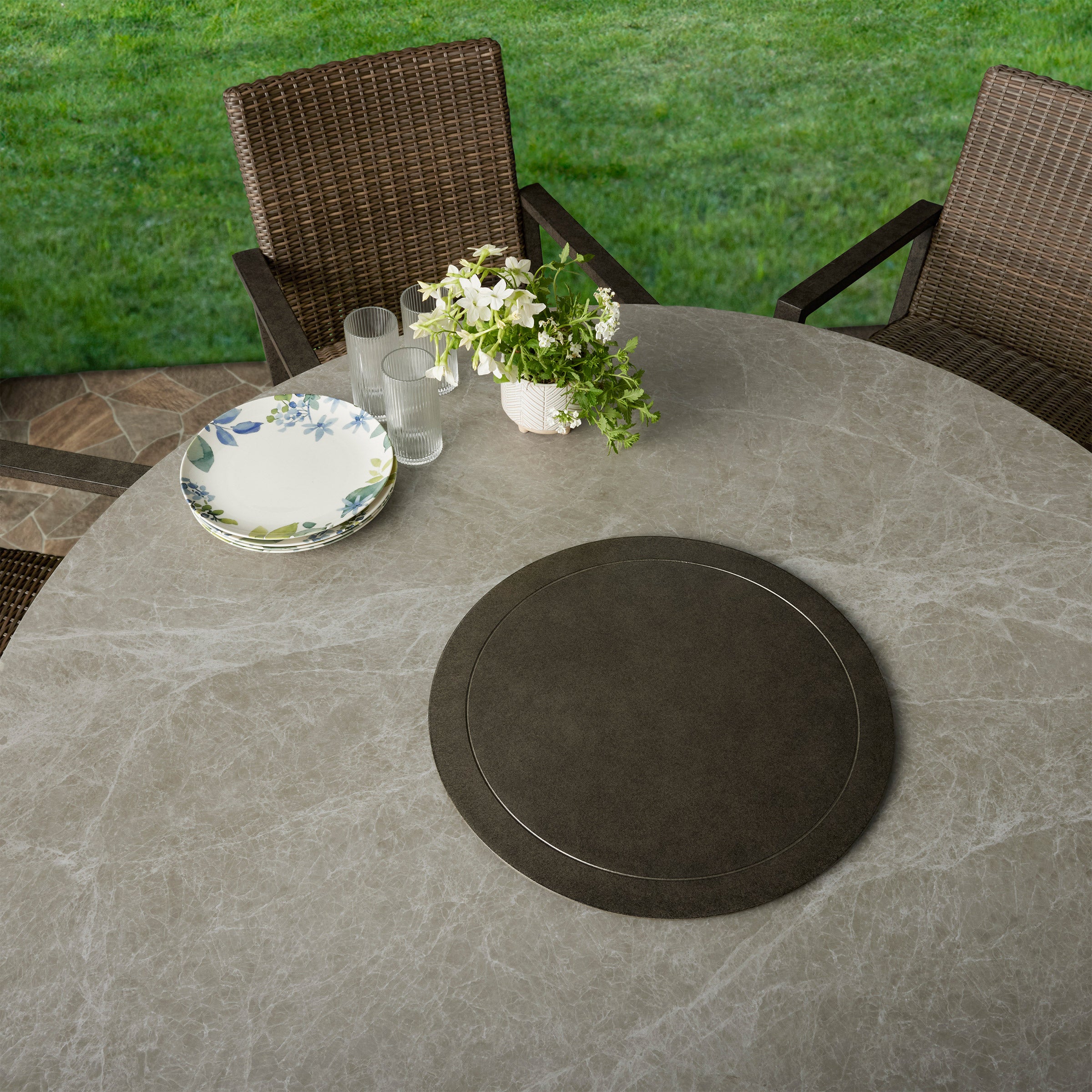 AGIO OAKLAND 7PC HIGH DINING SET WITH FIRE TABLE - Thumbnail 2