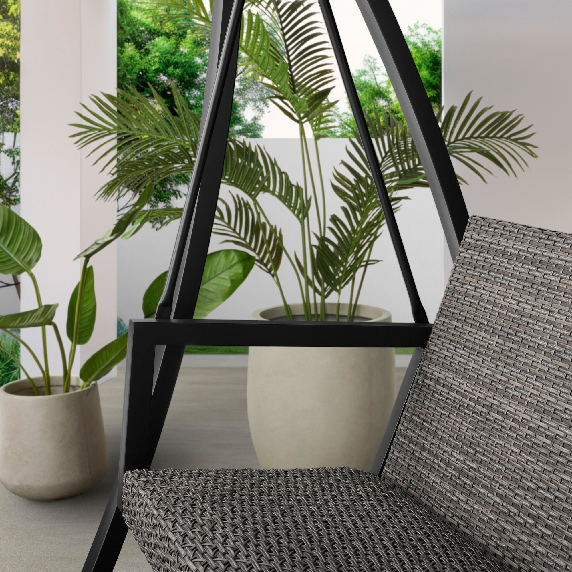 AGIO WOVEN PATIO SWING W/ CANOPY - Thumbnail 4