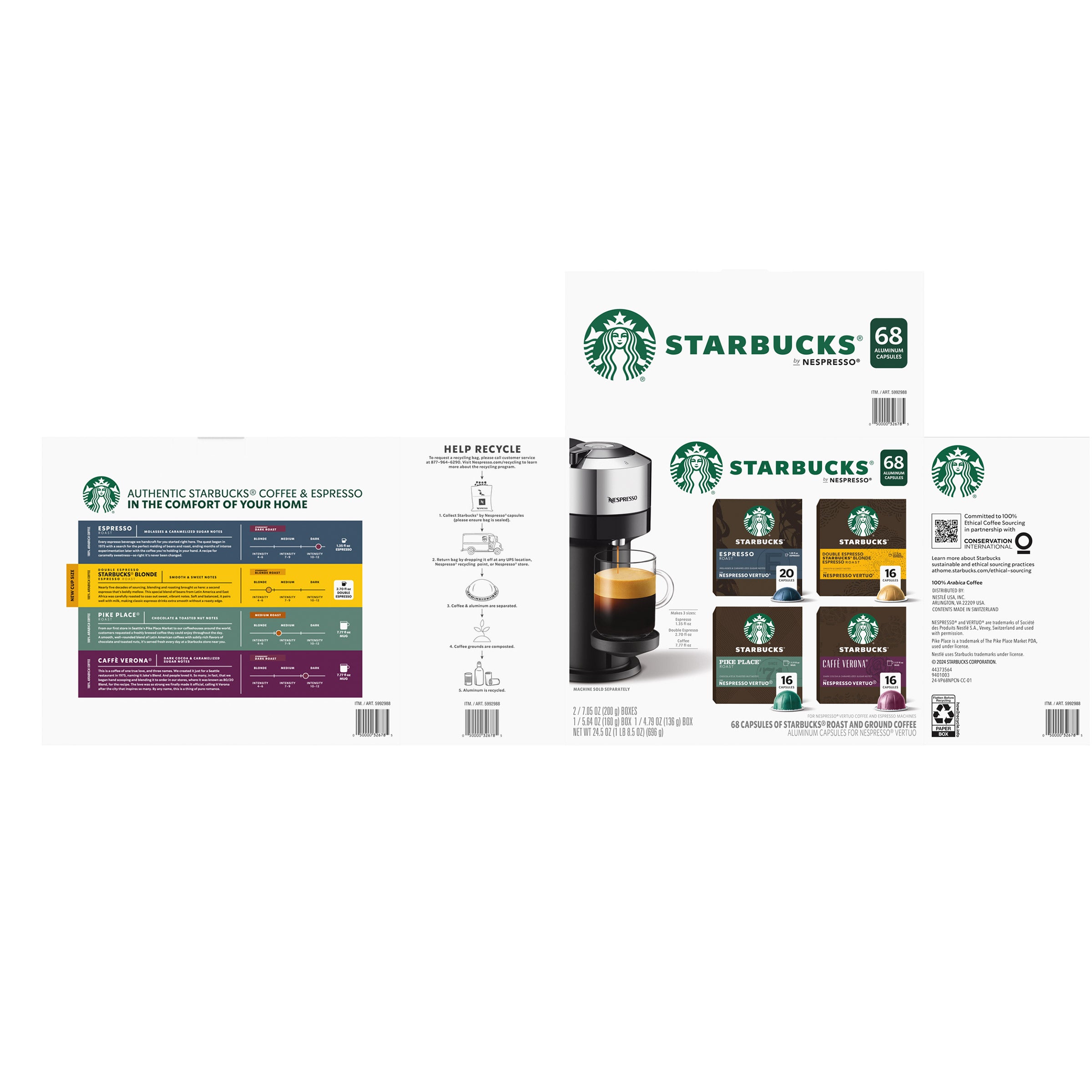 STARBUCKS BY NESPRESSO VERTUO LINE VP 68CT - Thumbnail 2