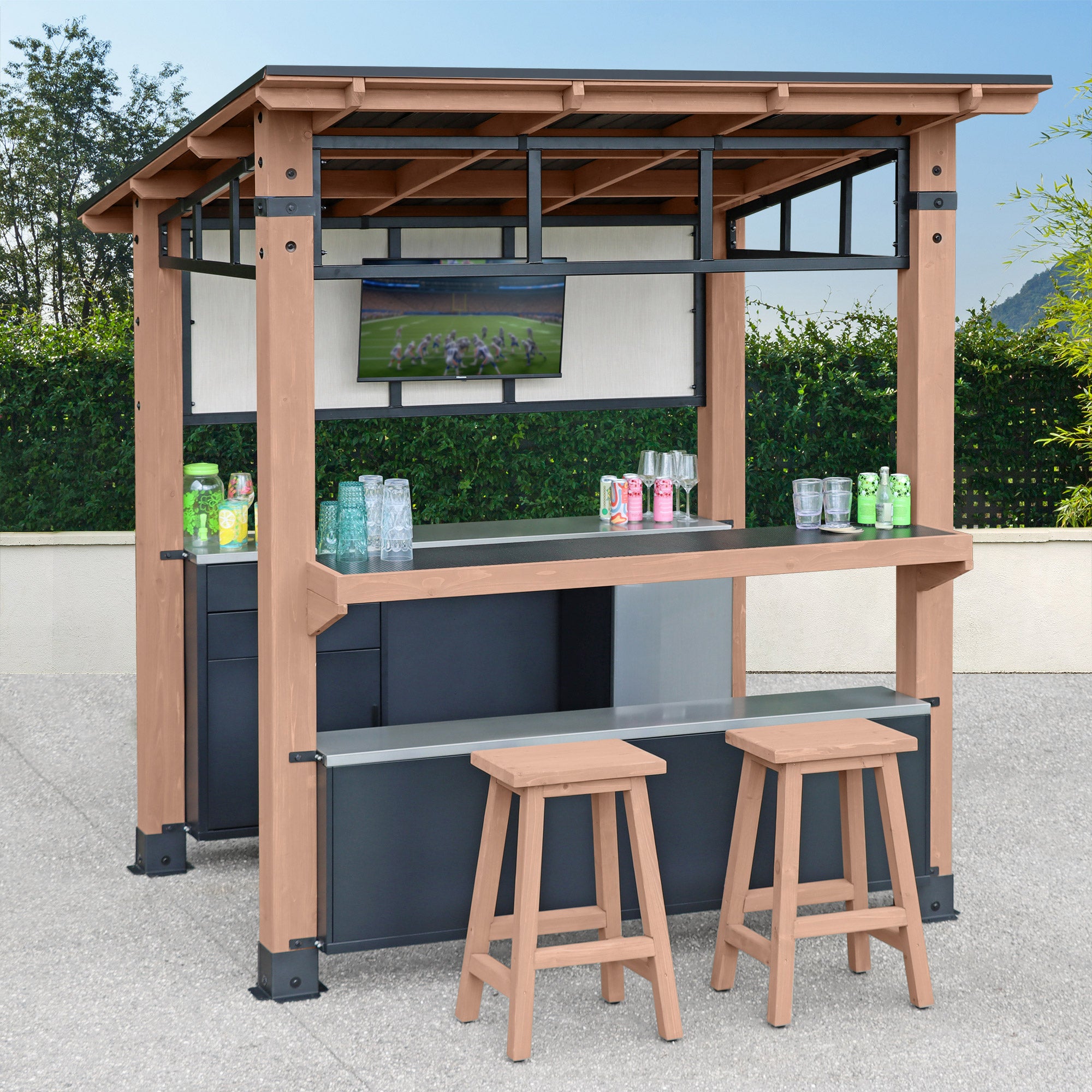YARDISTRY 7.6' X 7.6' CANTINA GAZEBO - Thumbnail 2