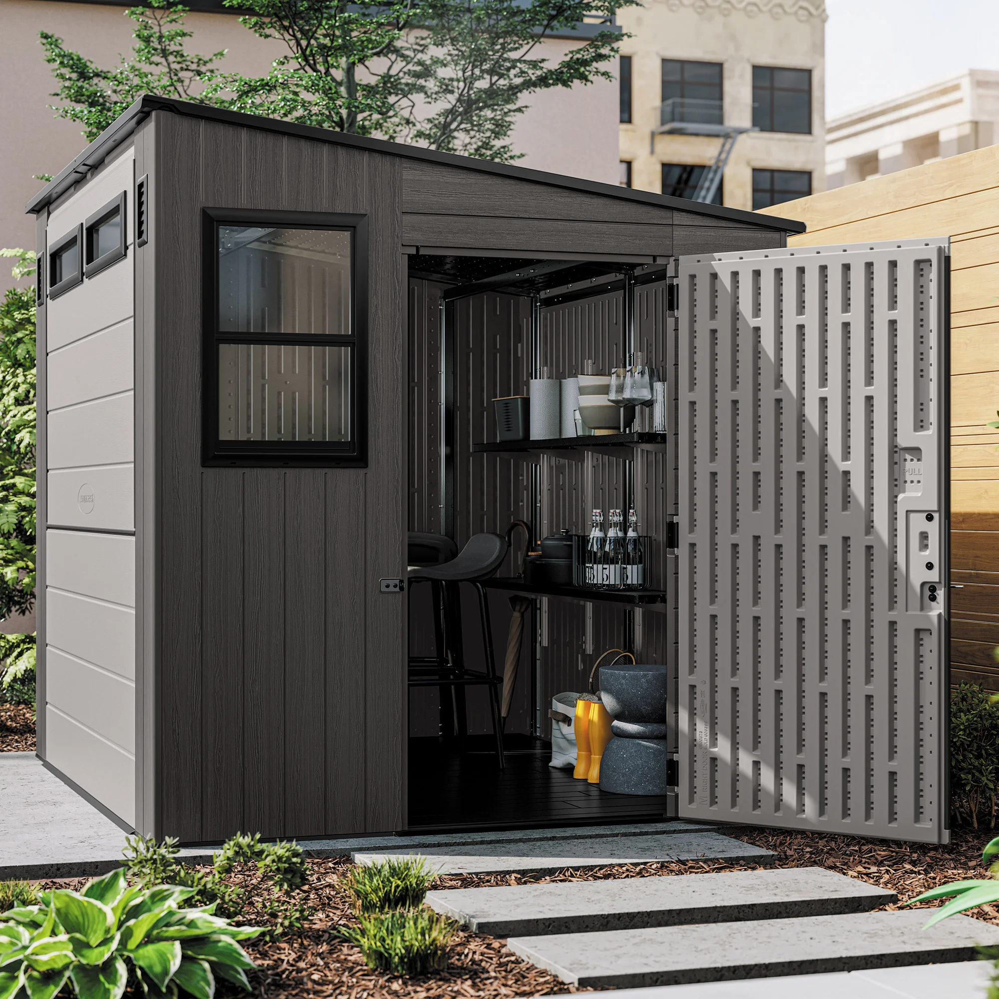 SUNCAST 8'X7' CABANA ENTERTAINMENT SHED - Thumbnail 2
