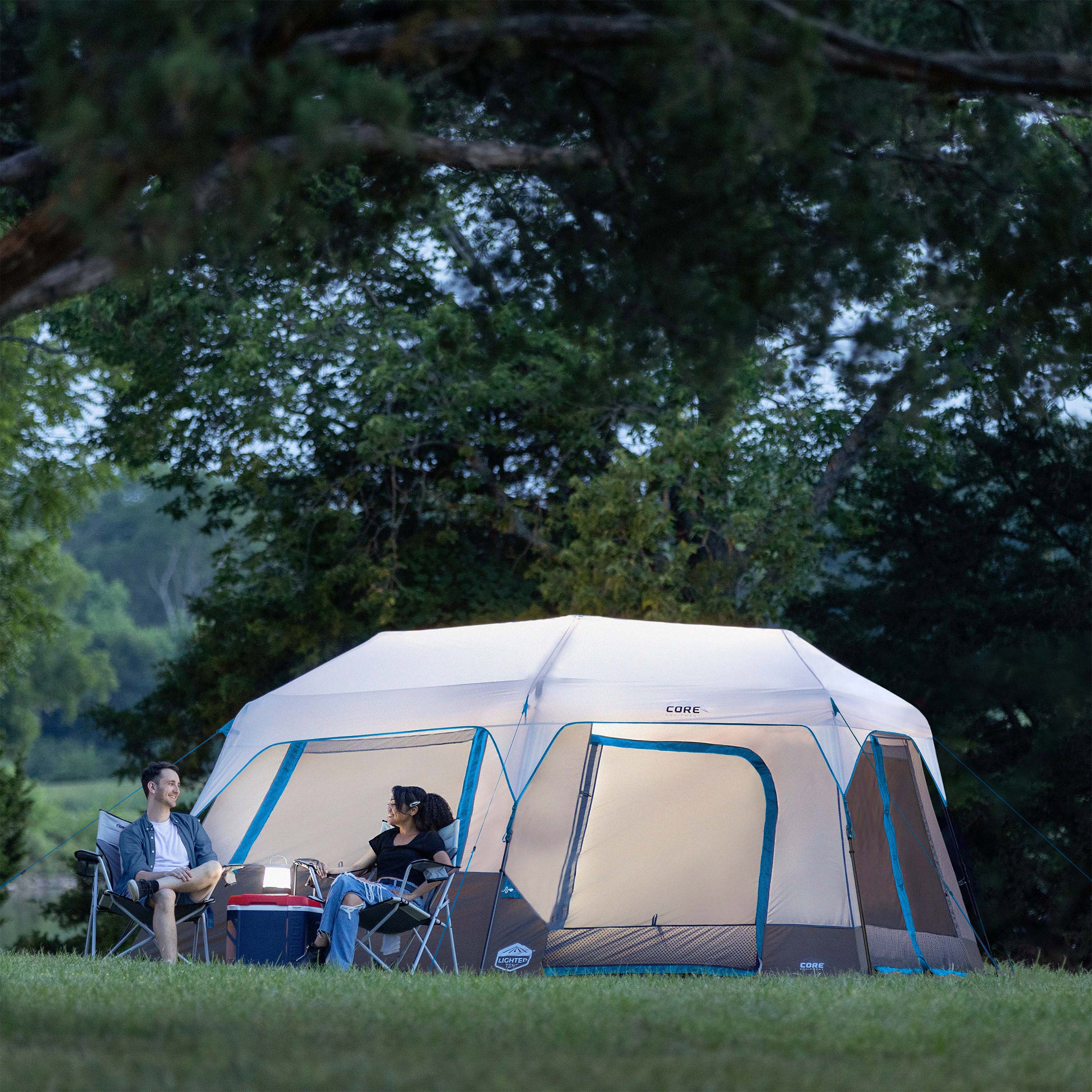 CORE 10-PERSON LIGHTED TENT WITH HALF-FLY - Thumbnail 9