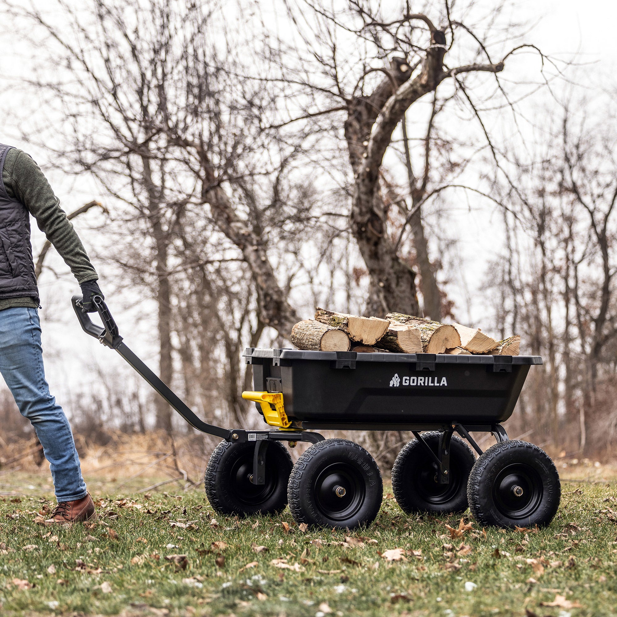 GORILLA 9 CU FT DUMP CART 16¨ FLAT FREE TIRES - Thumbnail 4