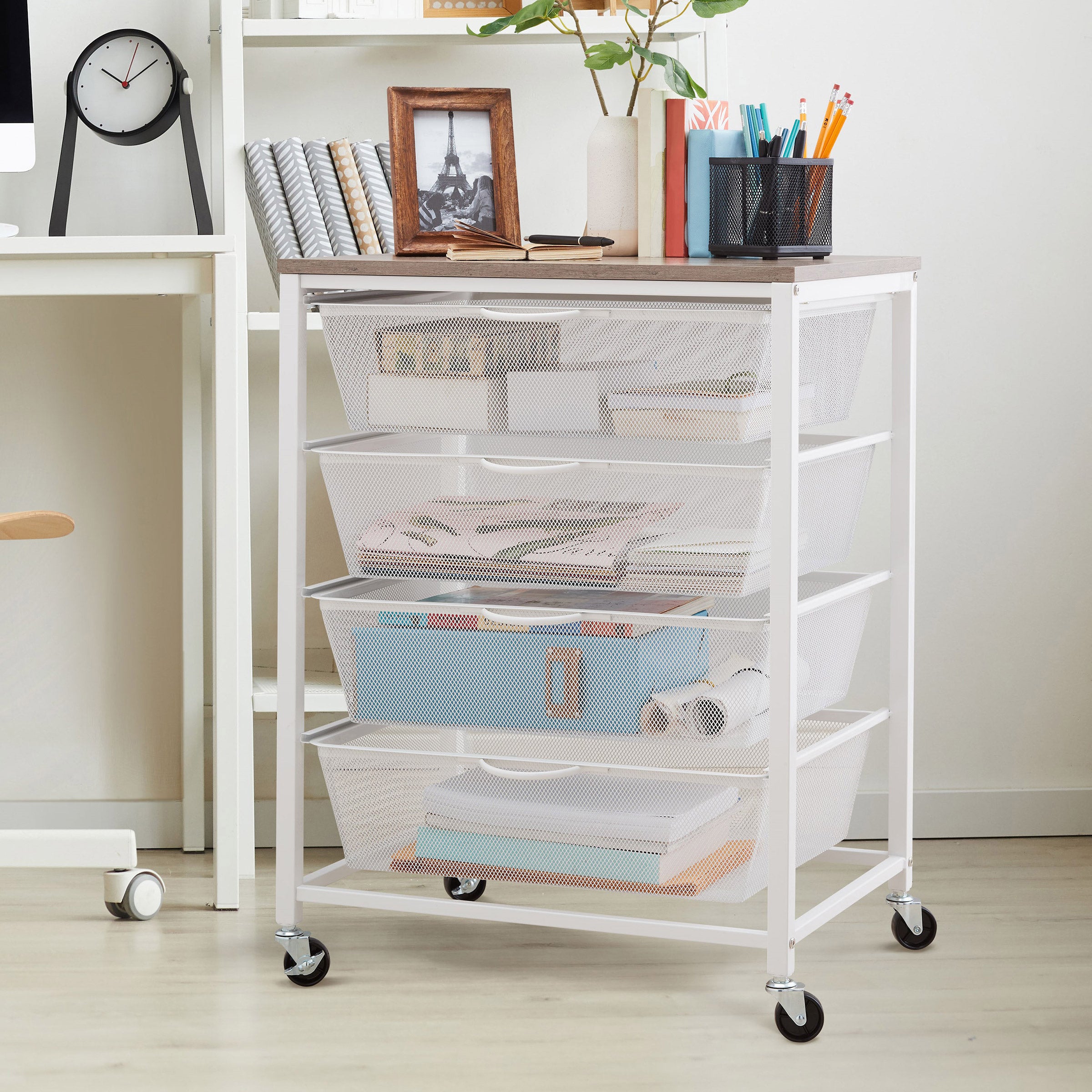 4-DRAWER MESH ROLLING CART - Thumbnail 5